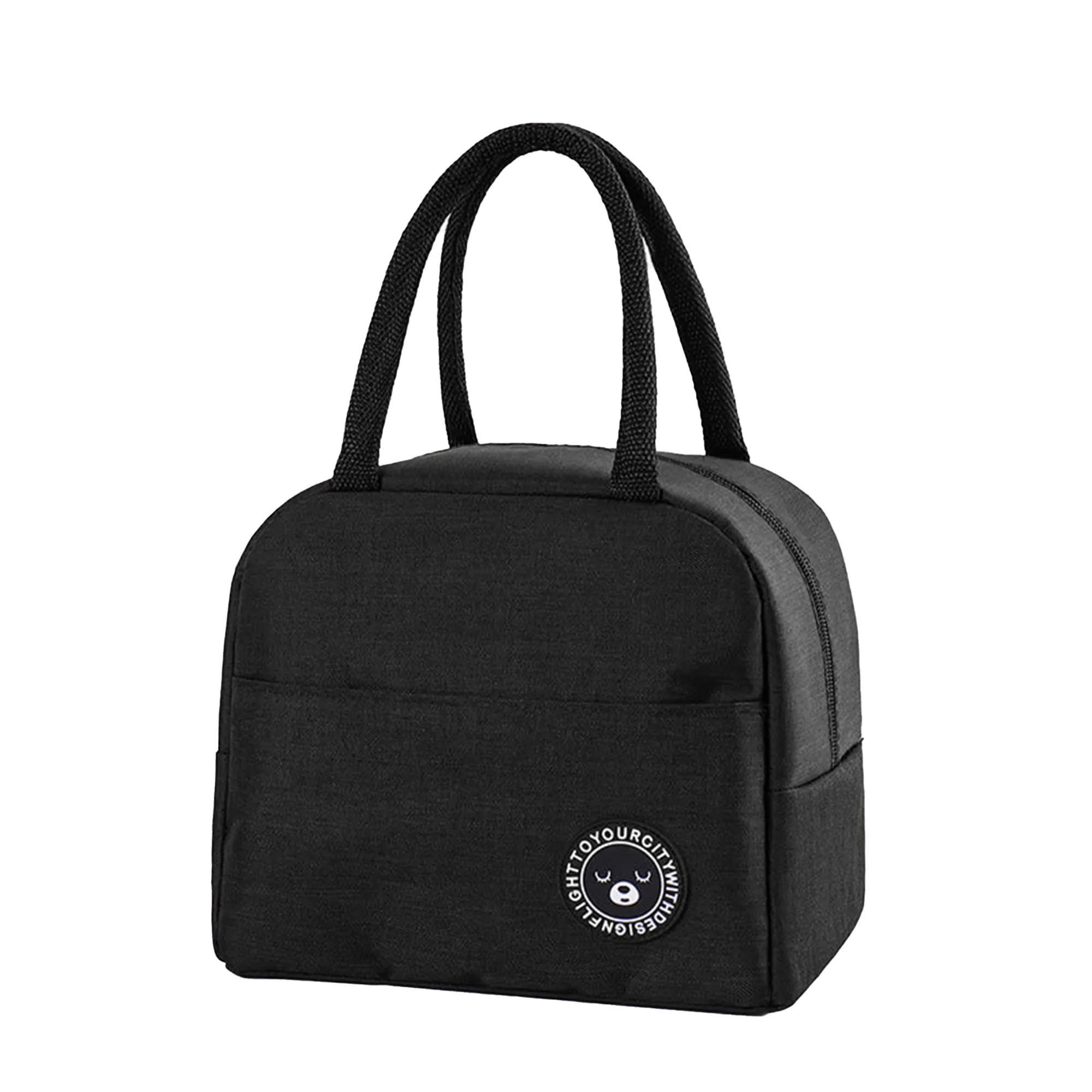MOQ 30 Insulated Lunch Box Bag Thickened Handbag Oxford 4