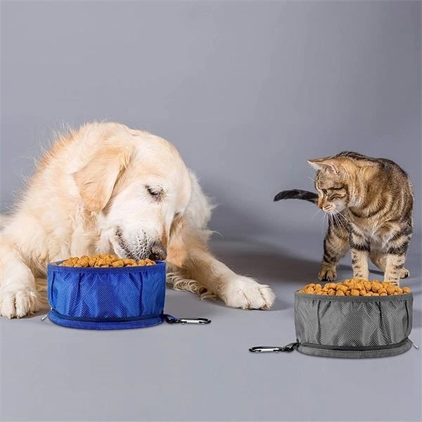 Collapsible Pet Bowl w/Zipper 5