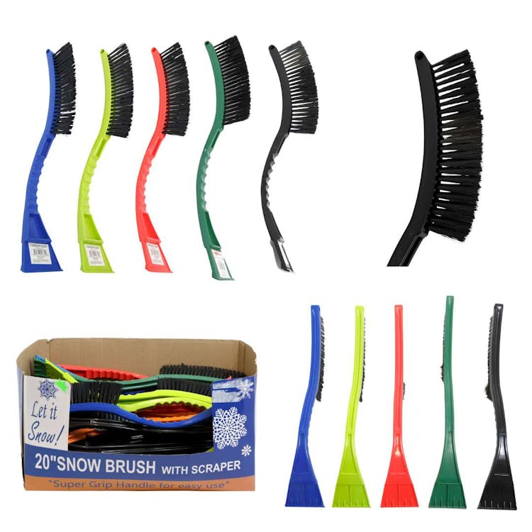 Snow Brush with Ice Scraper Assorted - 20" 2