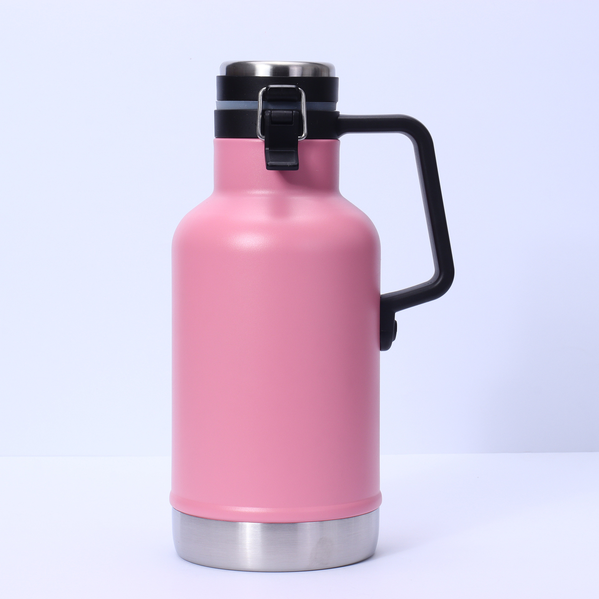 64 oz Double Wall Insulated Stainless Steel Growler, custom water bottle with logo imprint 8