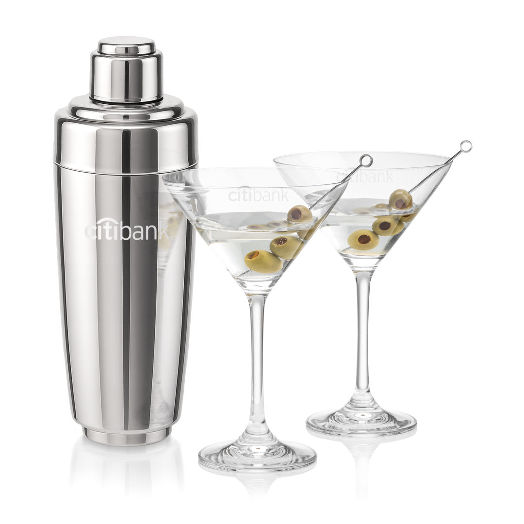 Pescara Shaker & Burlington Martini Set