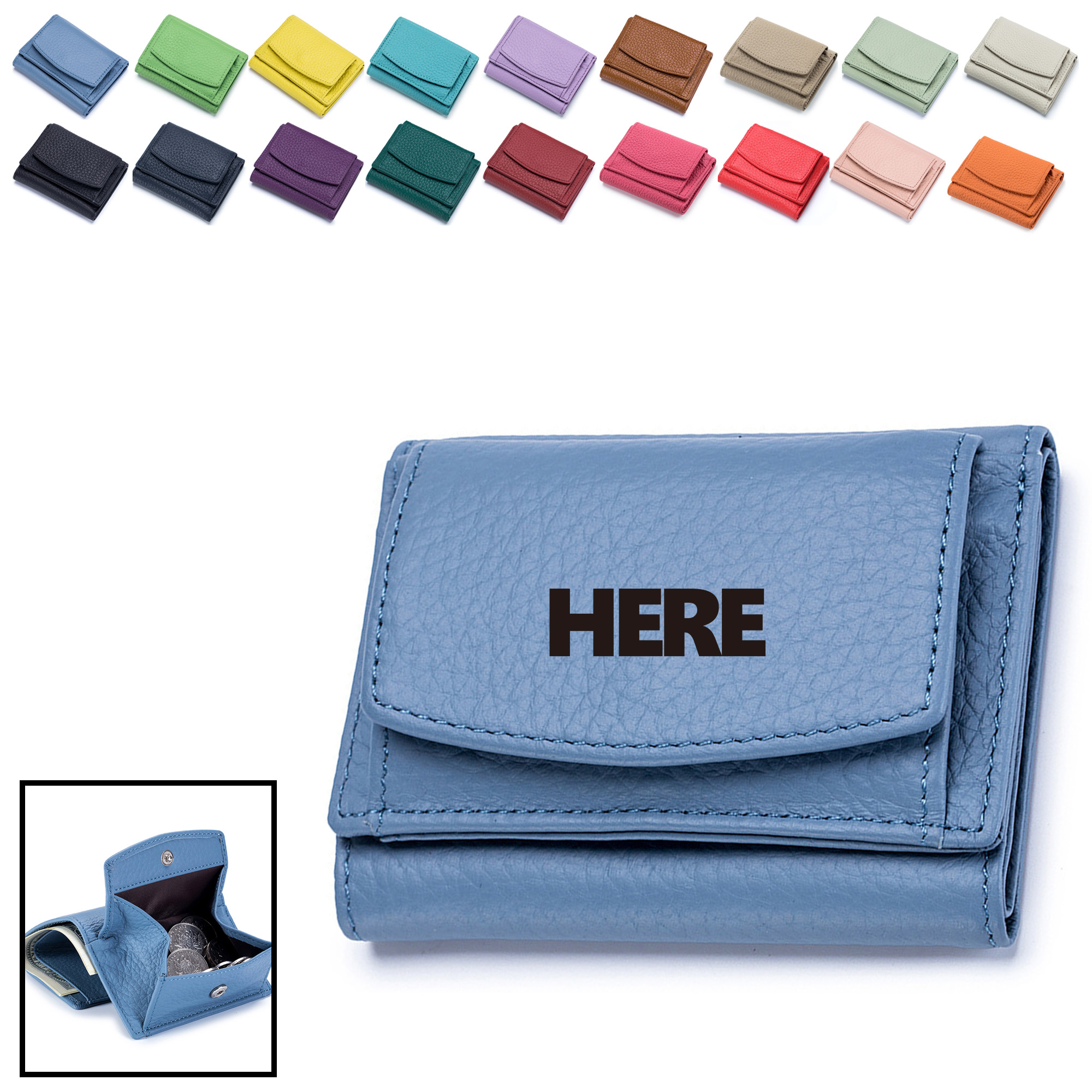 Small RFID Blocking Genuine Leather Wallet 2