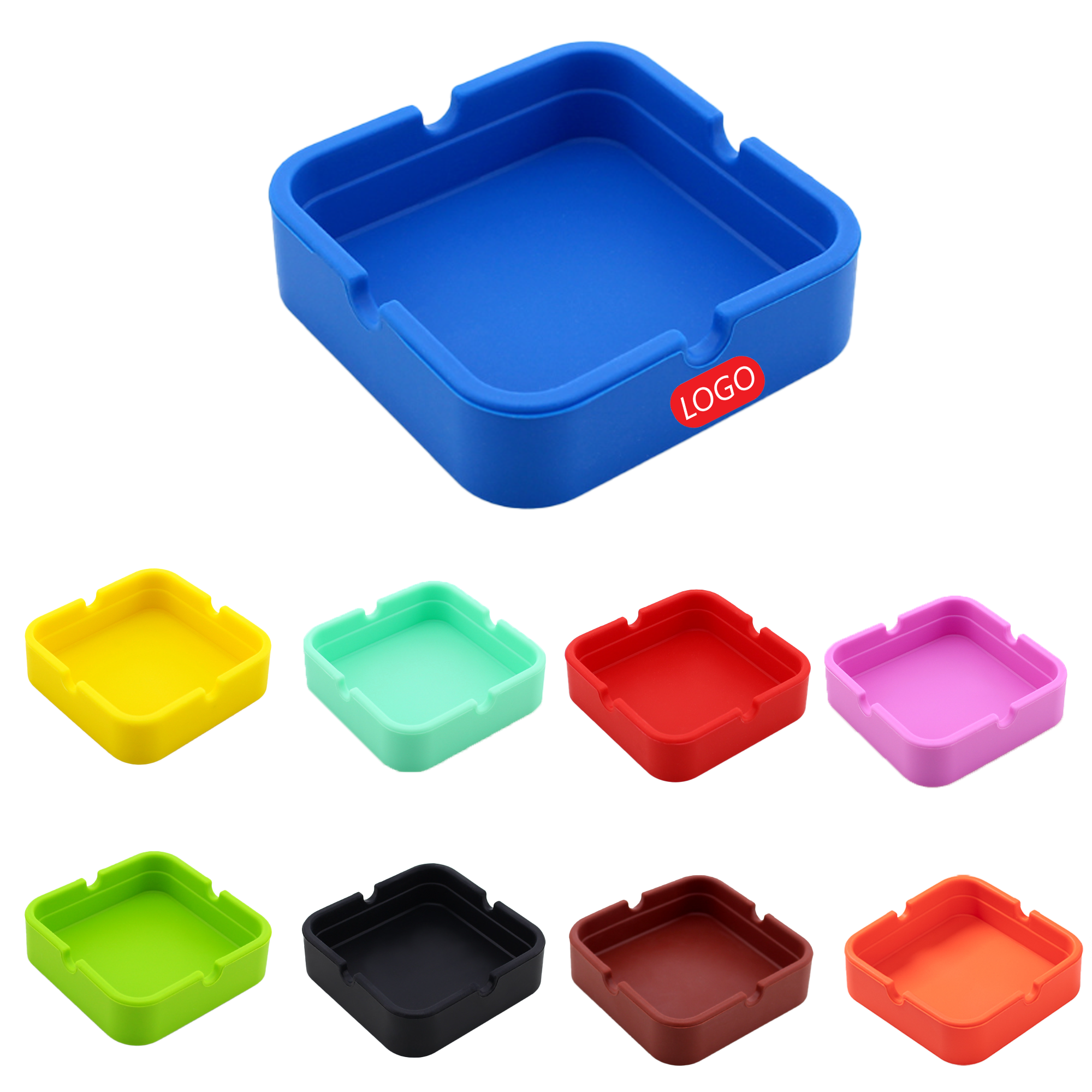 Square Silicone Ashtray 7