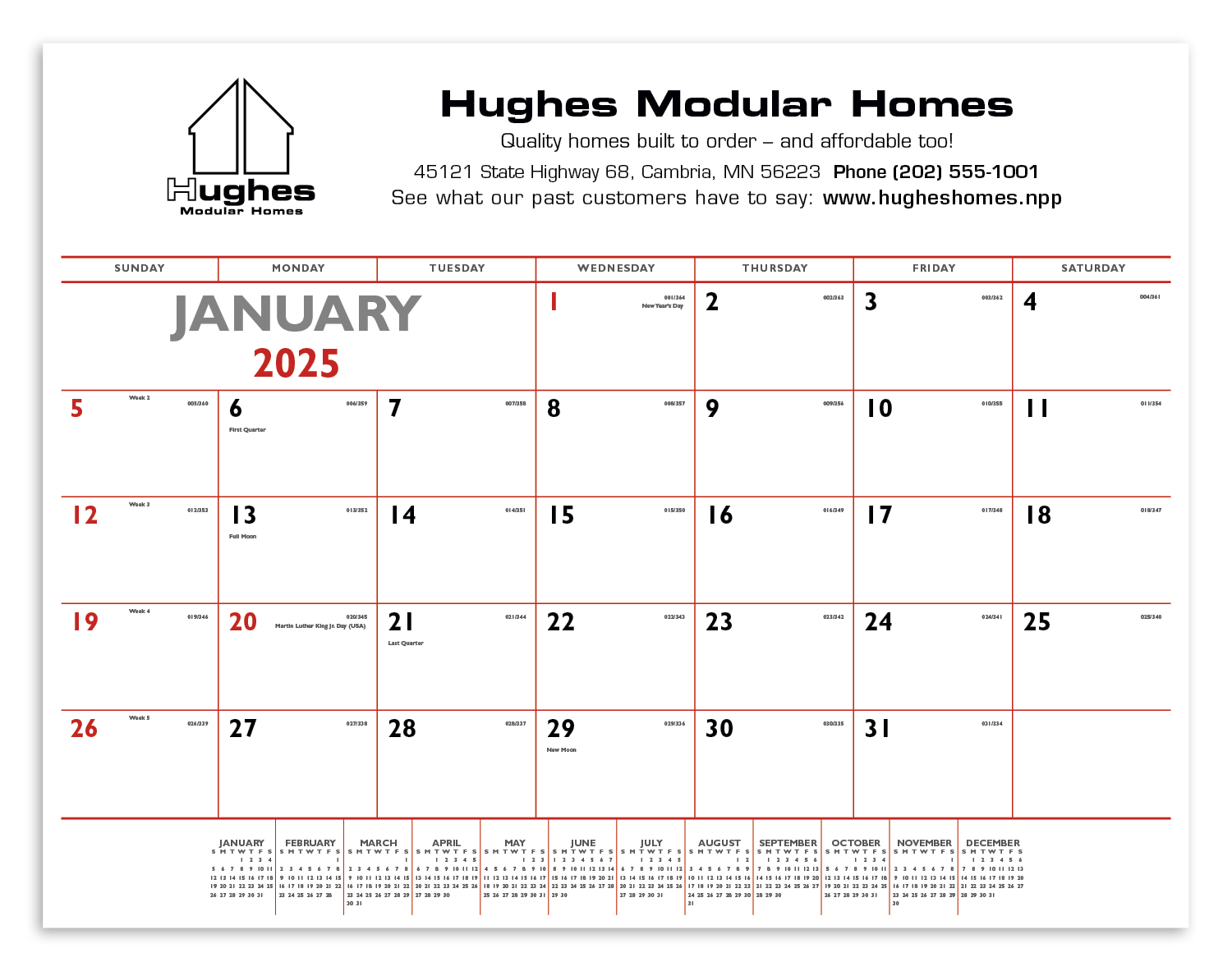 Triumph® Calendars Red & Black Desk Pad 4