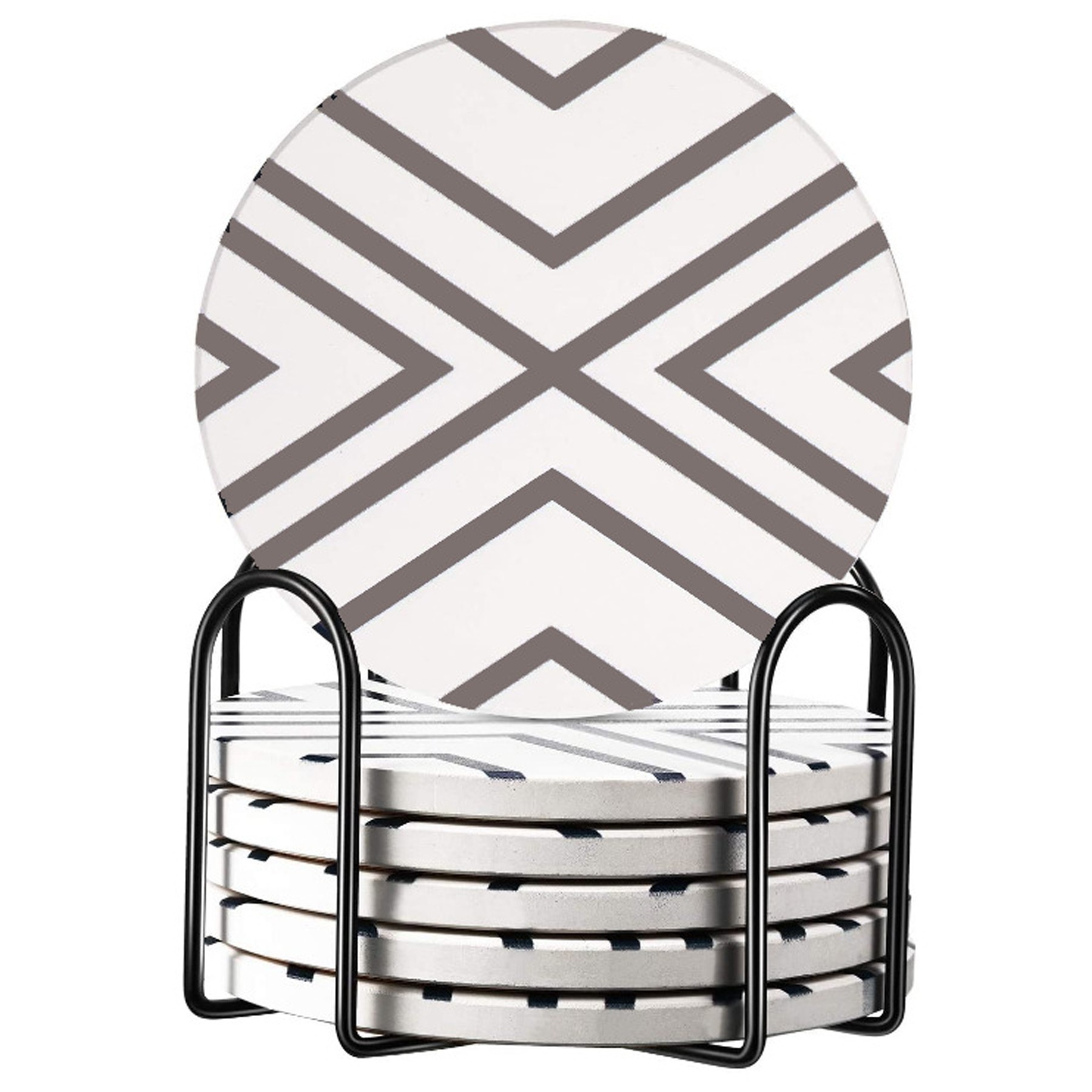 Round Absorbent Stone Coaster Set Of 6 3