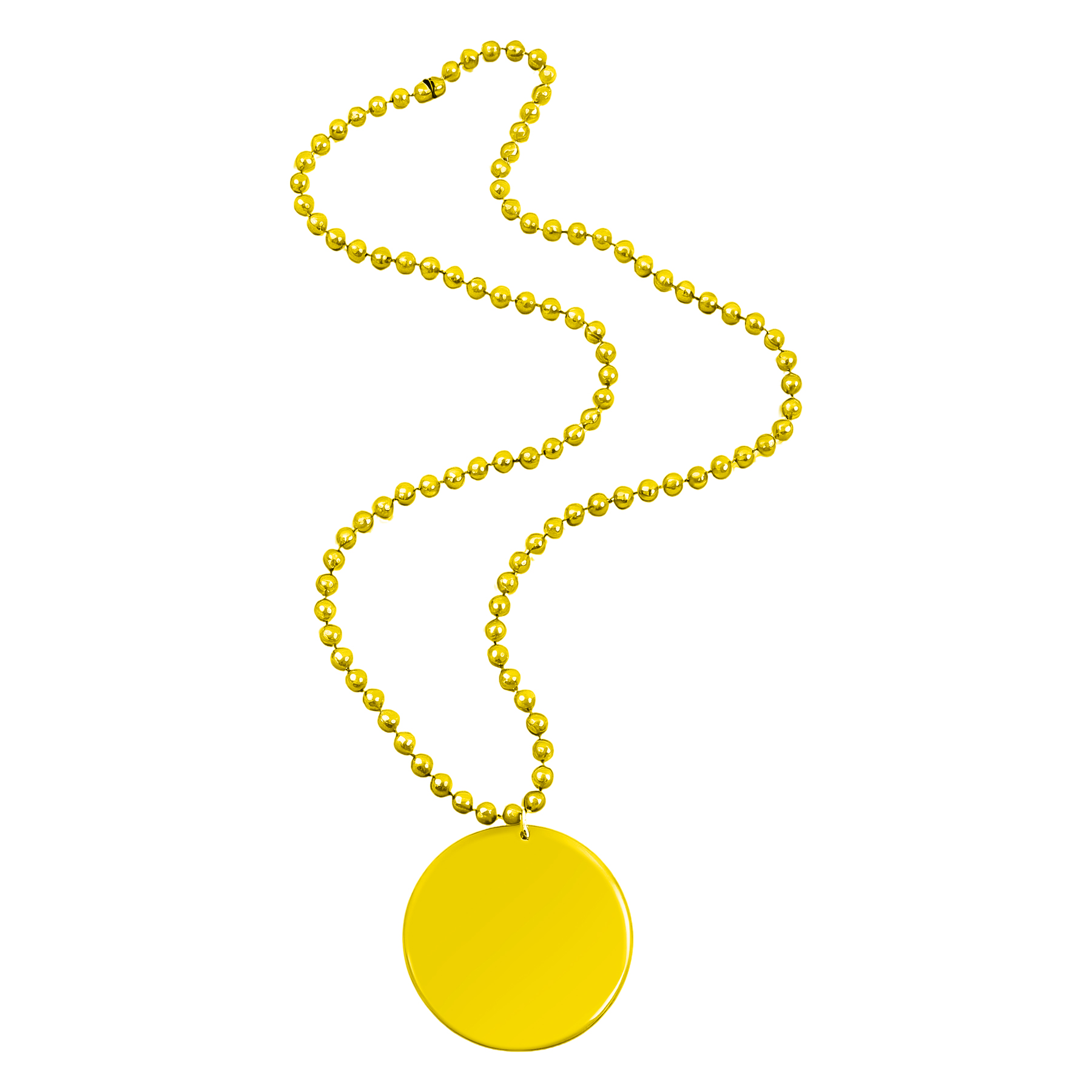 2 1/2'' Plastic Medallion Beads Necklace 1