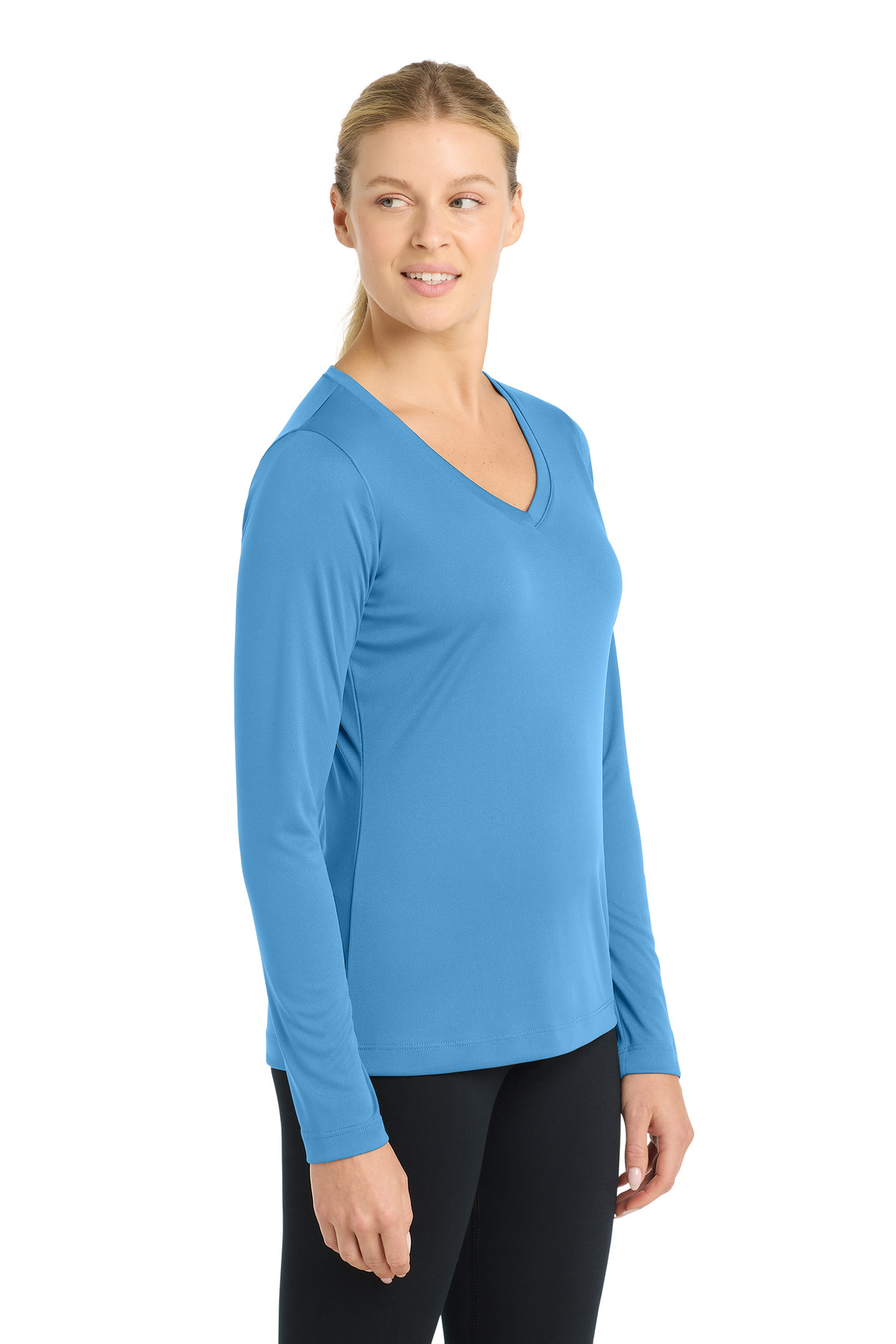 Sport-Tek Women's Long Sleeve PosiCharge Competitor V-Neck Tee. LST353LS 130