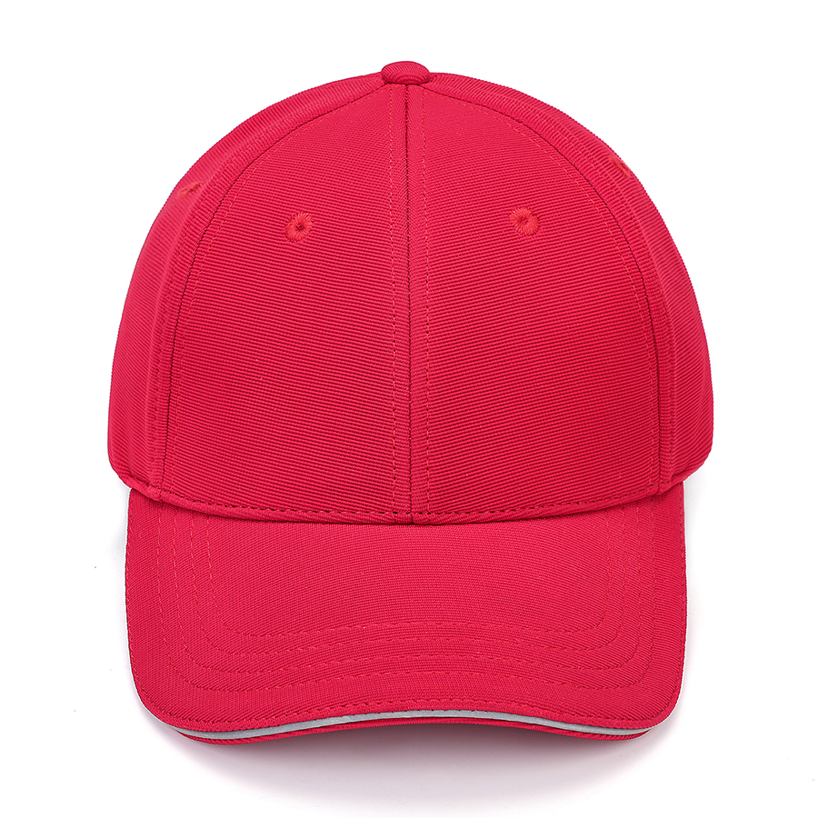 Stock Solid Color Polyester Ottoman 6 Panel Cap, Double 18