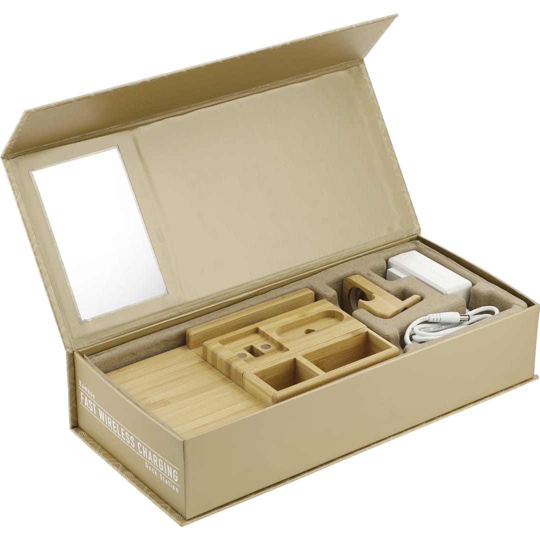 Bamboo Fast Wirelsss Charging Dock Station 33