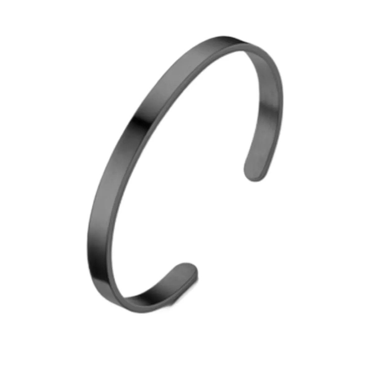 Titanium Steel C-Shaped Open Bracelet 1