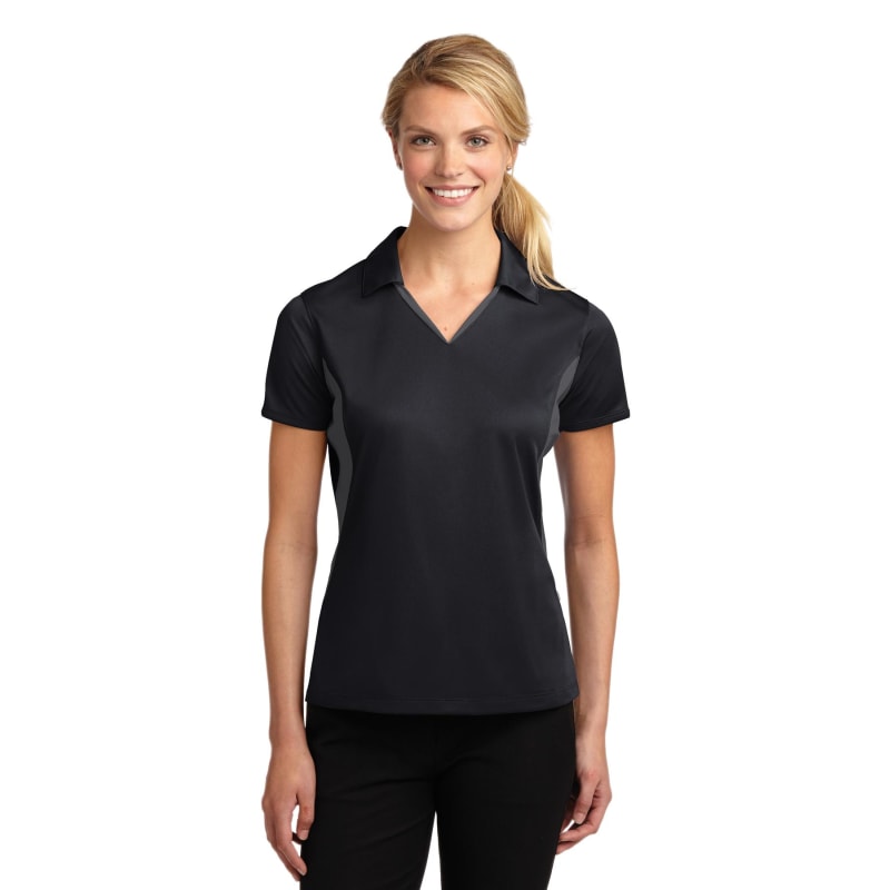 Sport-Tek Women's Side Blocked Micropique Sport-Wick Polo. 3