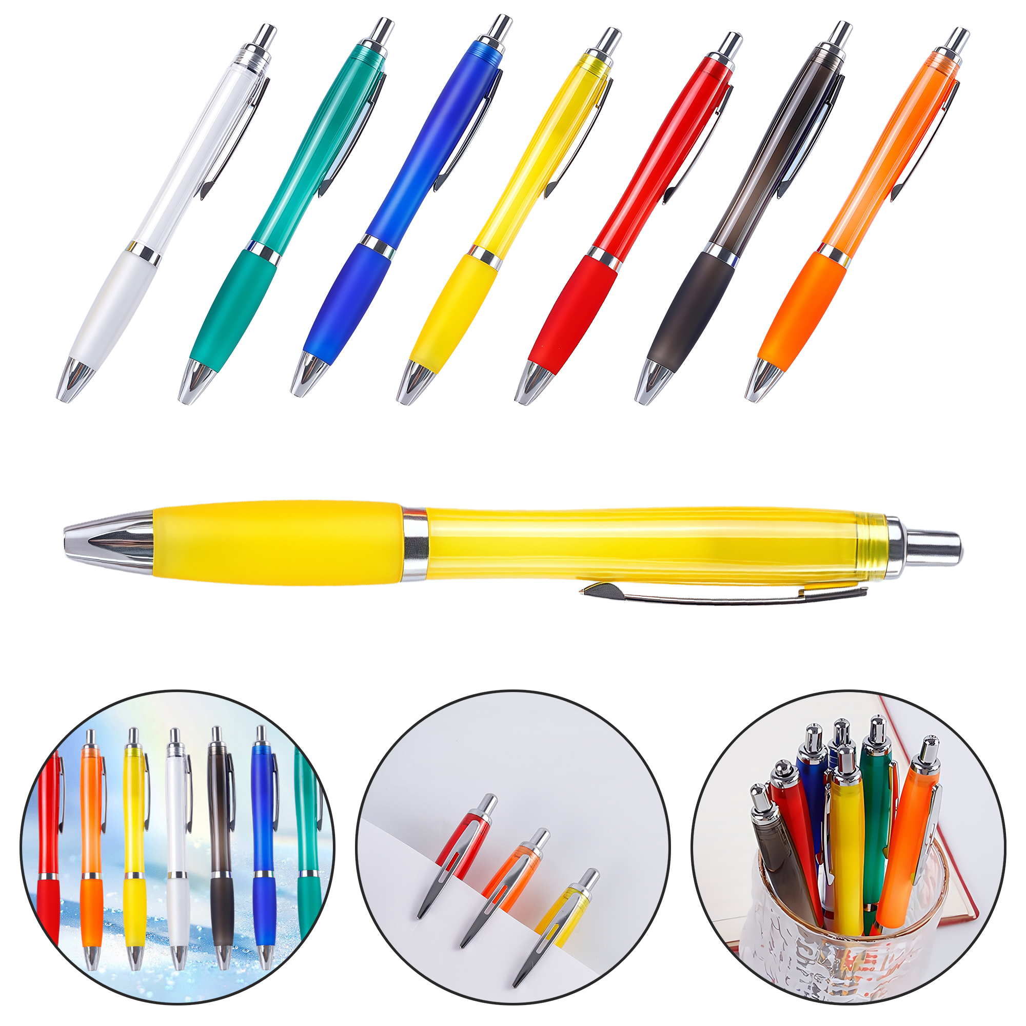 Retractable Gourd Pen Smooth Writing Ballpoint Pen Comfortable Grip Multi-Color Gift Promotional Pen 4
