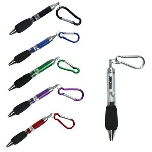 Portable Pen With Carabiner And Soft Foam Holder 1