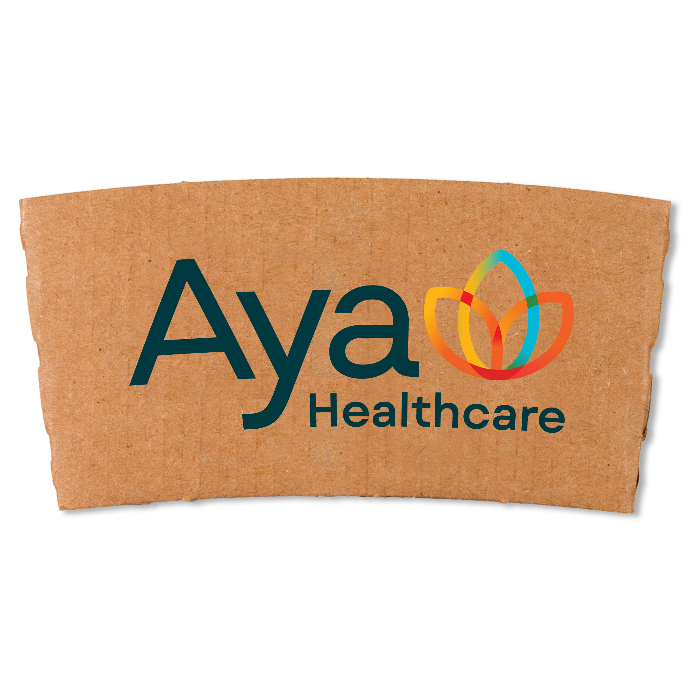 Corrugated Cup Sleeve - Full Color-Kraft 1