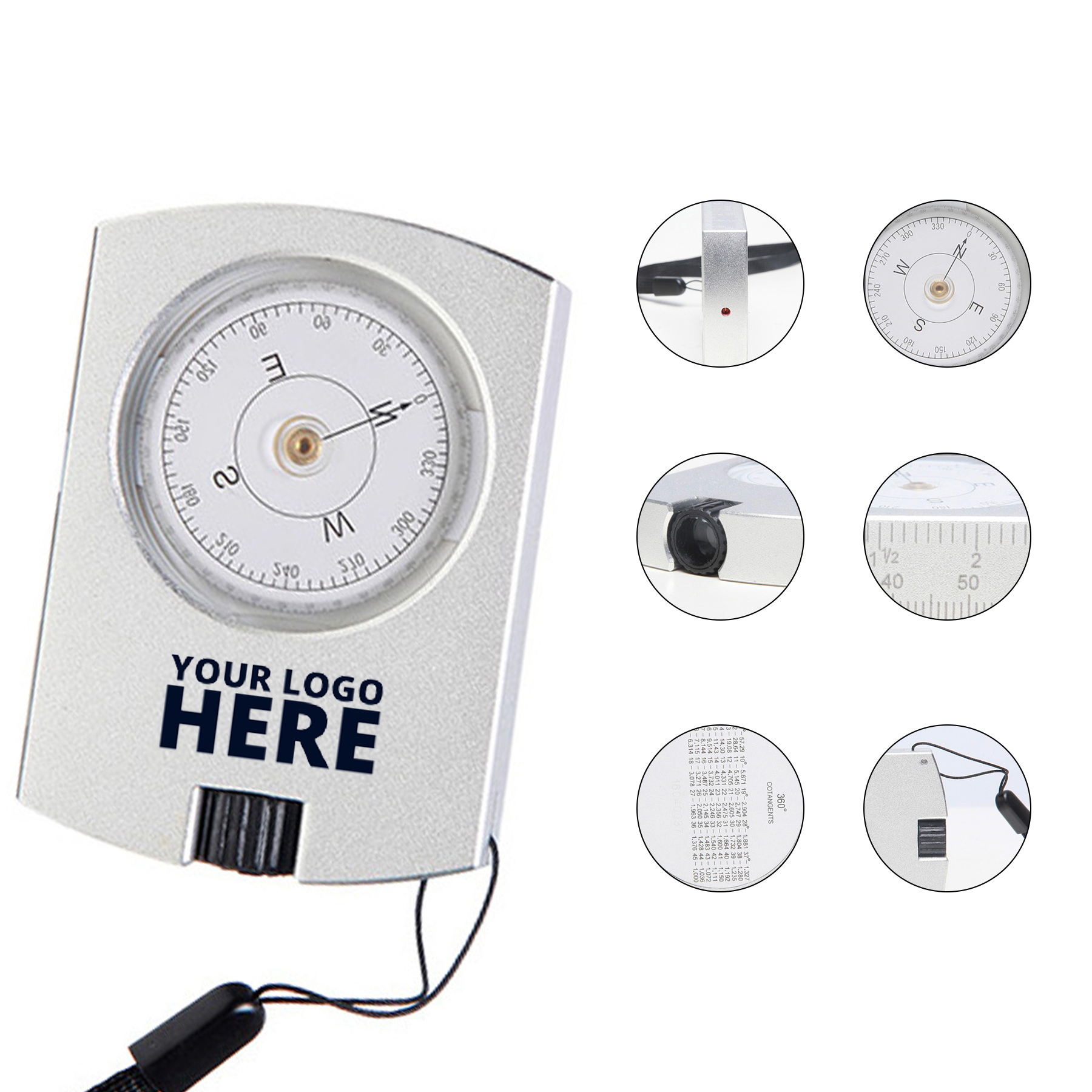 Aluminum Compass With Azimuth Gauge 2
