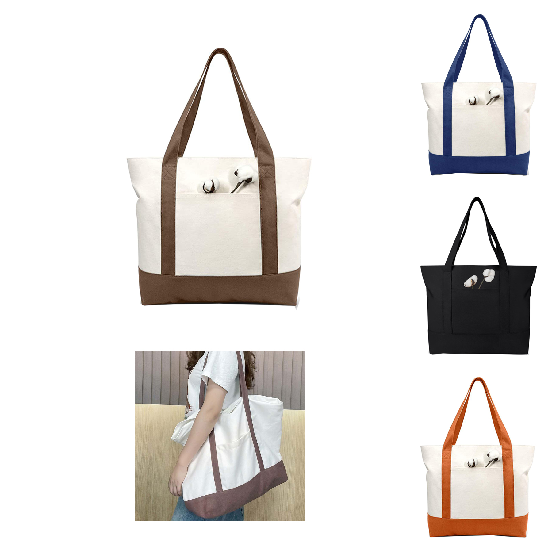 Large Boat Tote Bags, custom tote bag with logo imprint 4