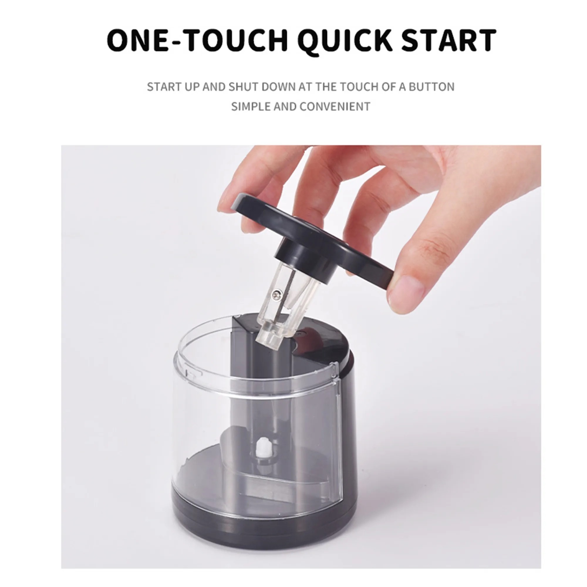 Electric Pencil Sharpener With Replaceable Blades 3