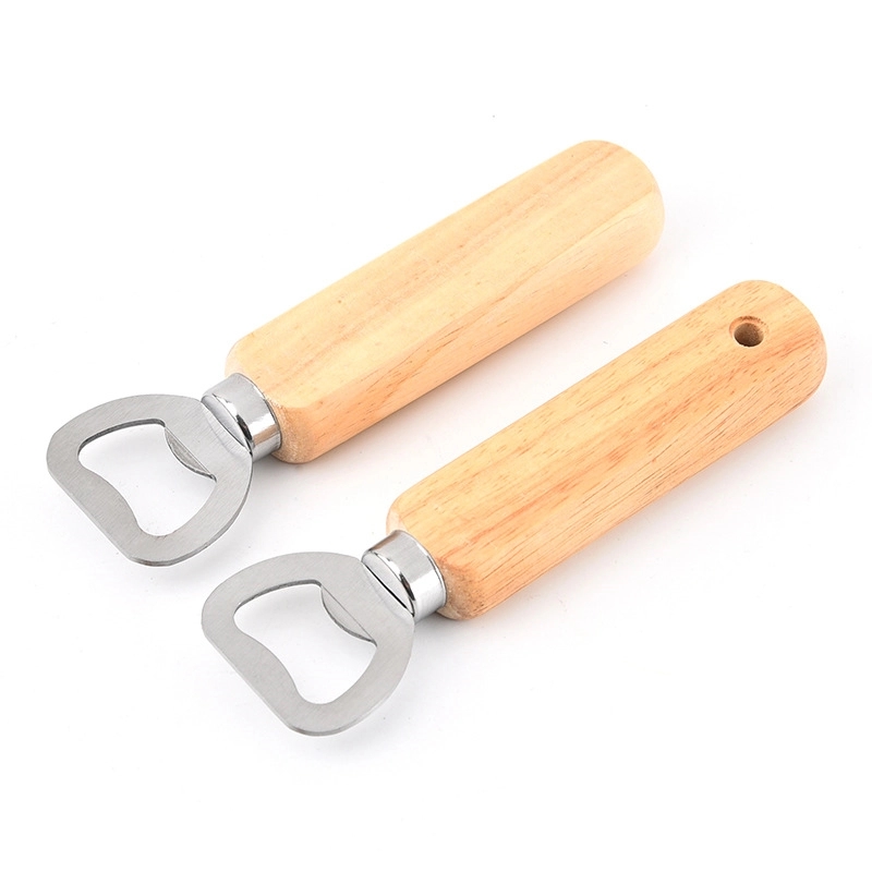 Wooden Handle Stainless Steel Beer Bottle Opener 1