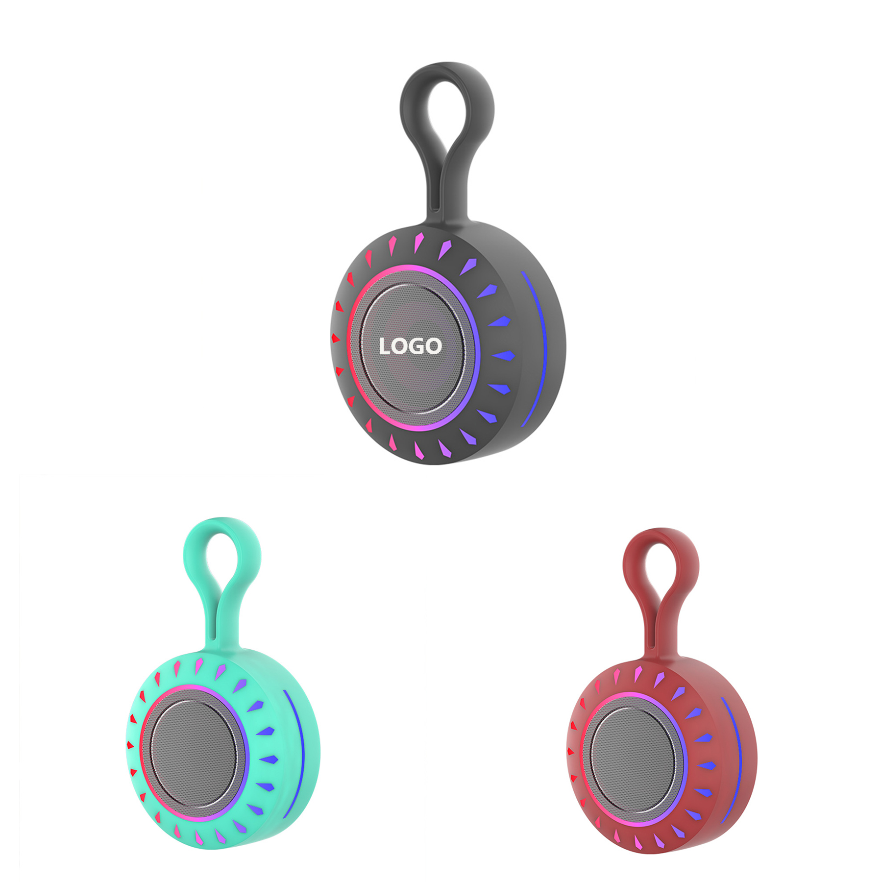 Colorful Mini RGB Shower Travel Speaker Outdoor Waterproof 2