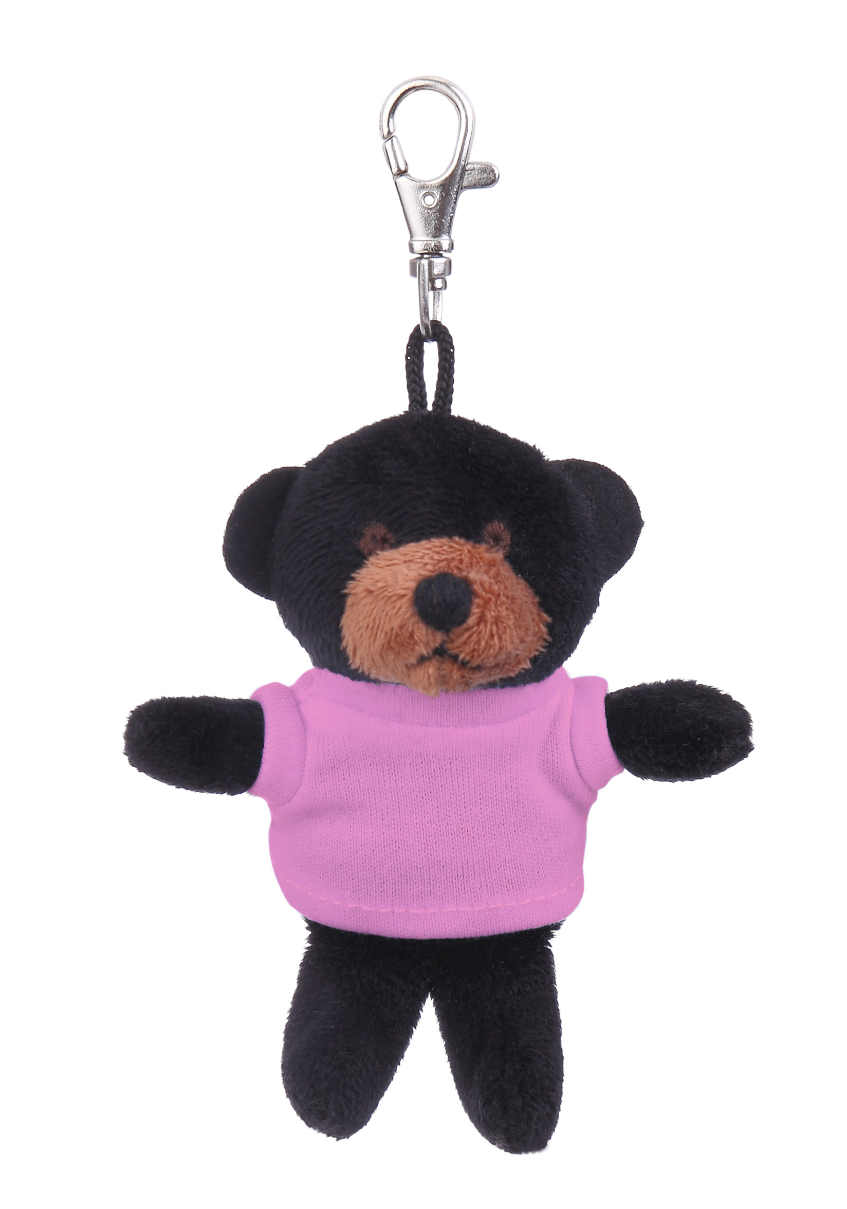 Soft Plush Black Bear Keychain with Tee 12
