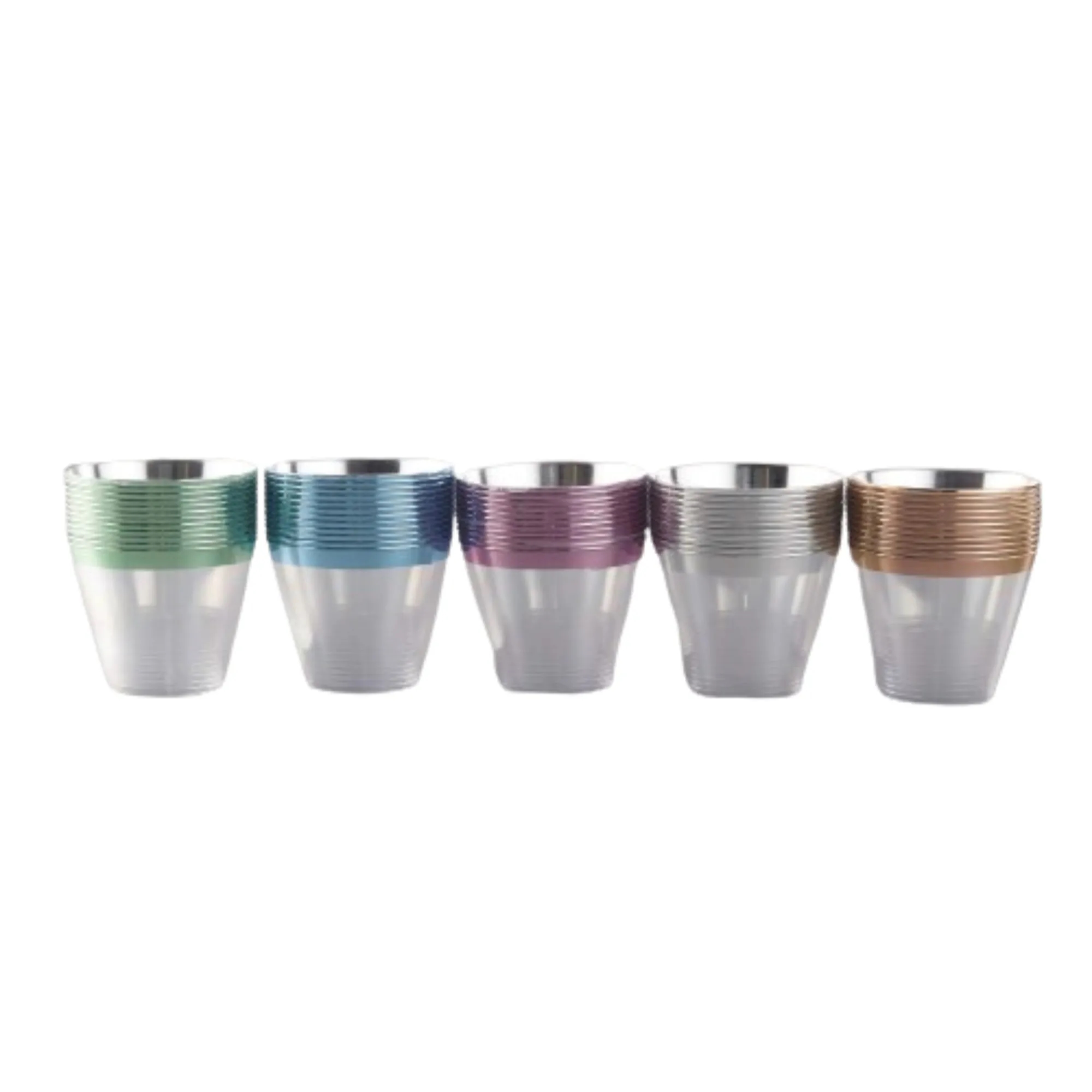 9oz Plastic Cups With Gold Rim 5