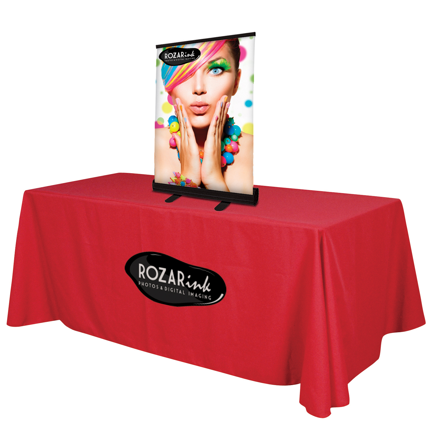 24" Economy Tabletop Retractor Kit (No-Curl Opaque Fabric) 3