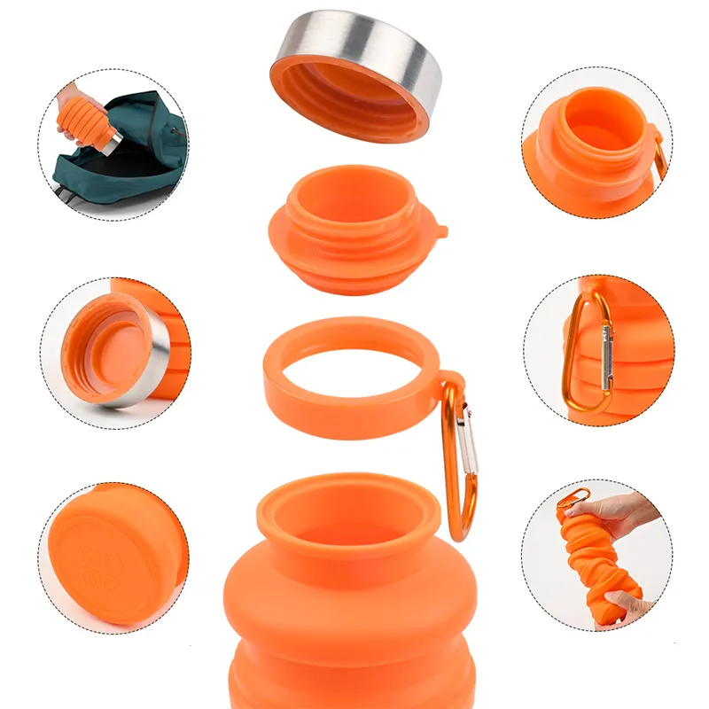 17OZ Silicone Telescopic Water Bottle 9
