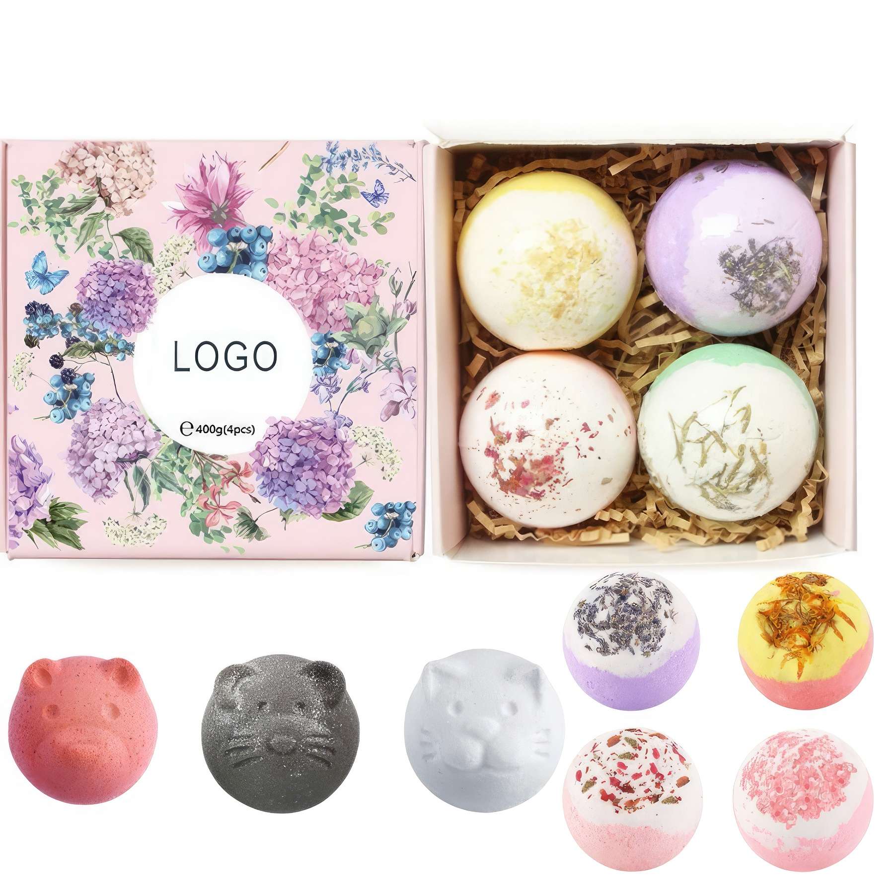 4 Pcs Relaxing Bath Bomb Gift Set 1