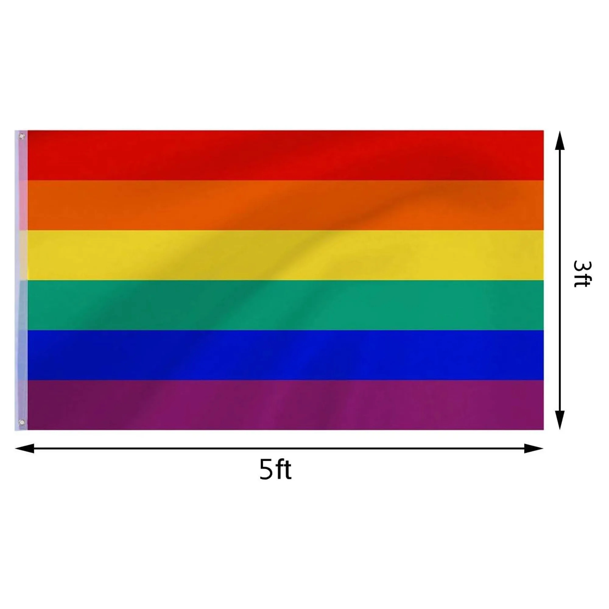 3 x 5ft Rainbow Pride Flag MOQ 20 3