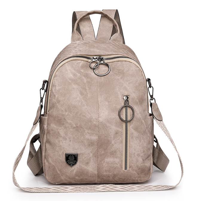 Multi-purpose Soft Leather Backpack Retro Korean-style 2