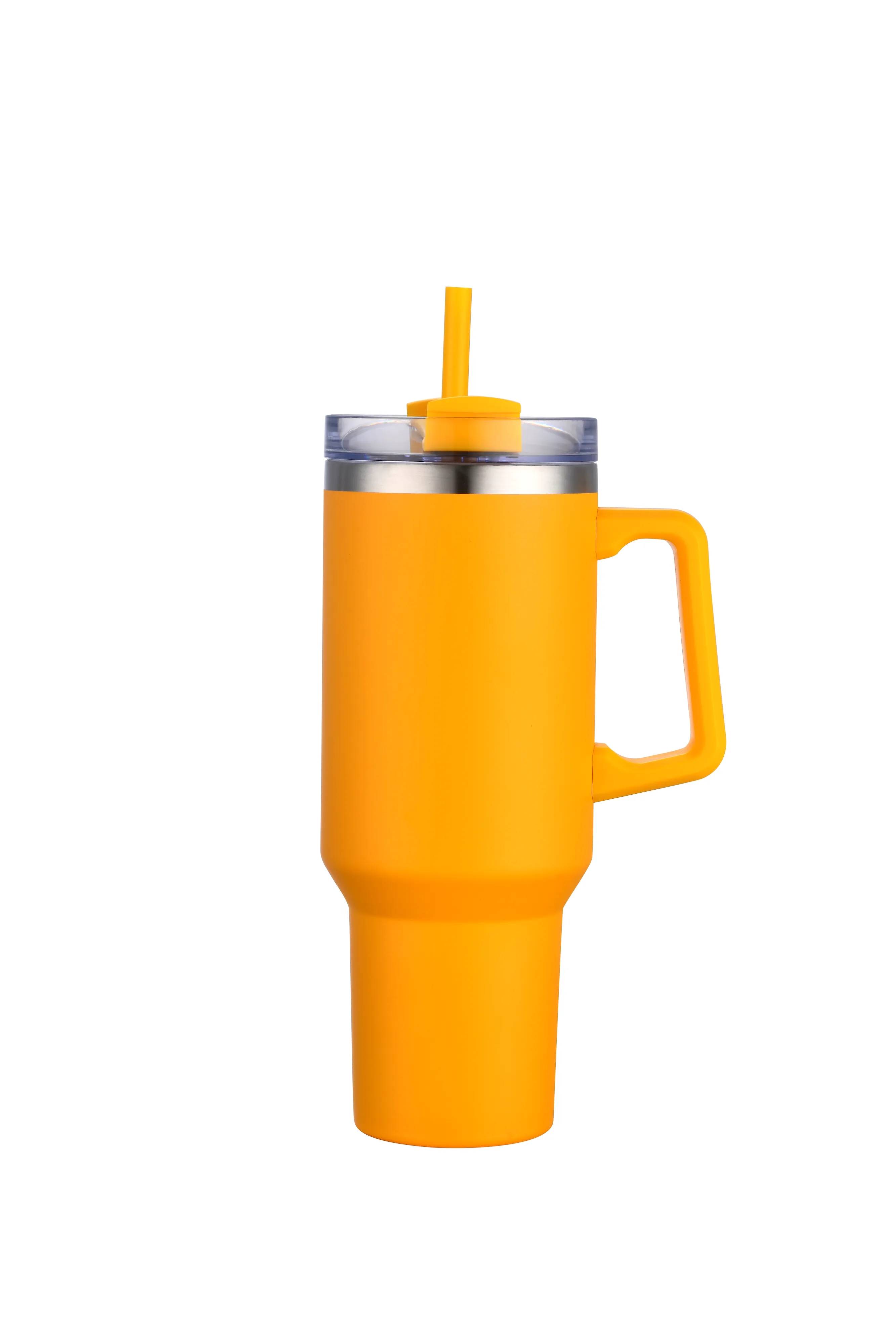 40oz Stainless Travel Mug w/ Handle and Straw 26