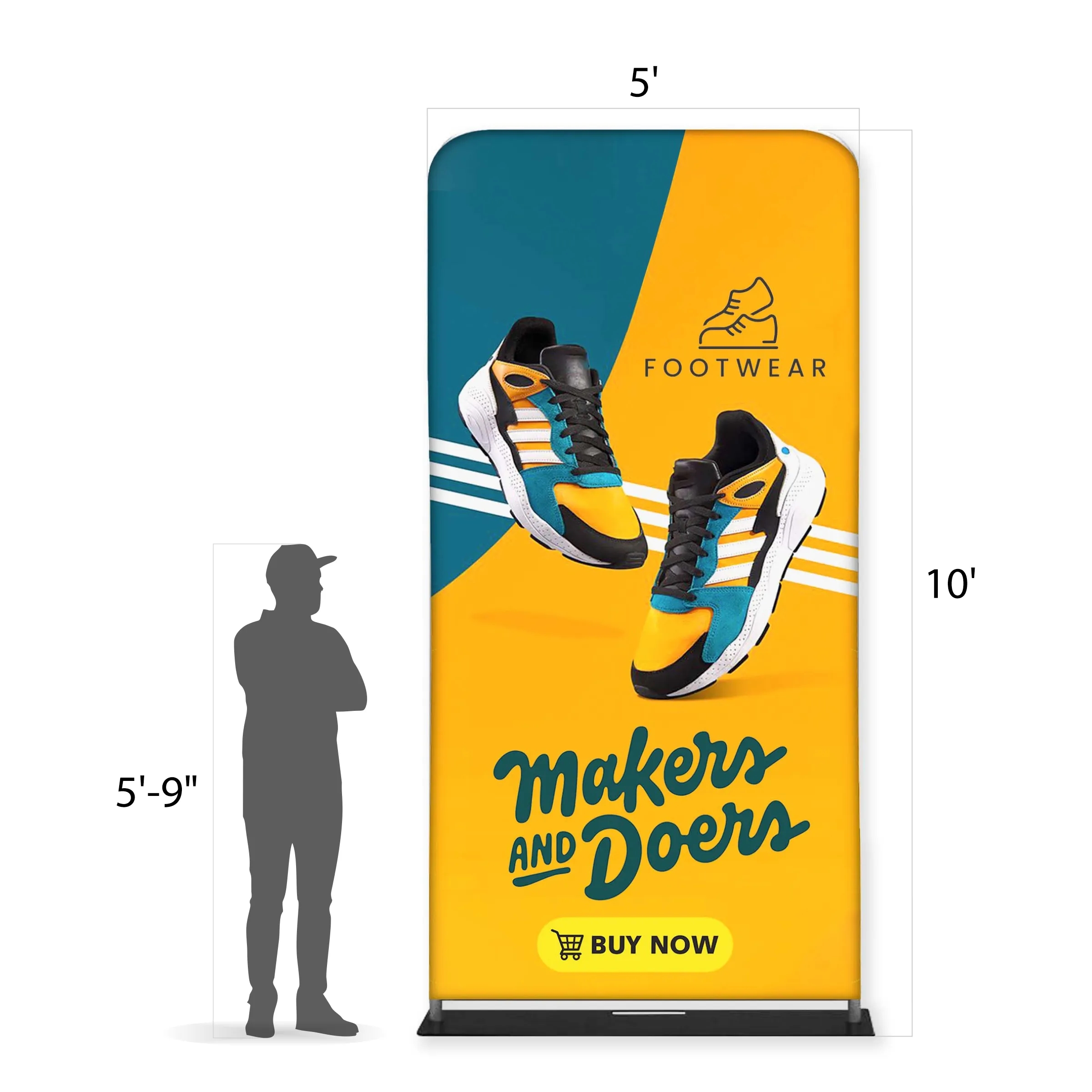 Tube Banner, Double Sided Digitally Printed - 10'x5' 5