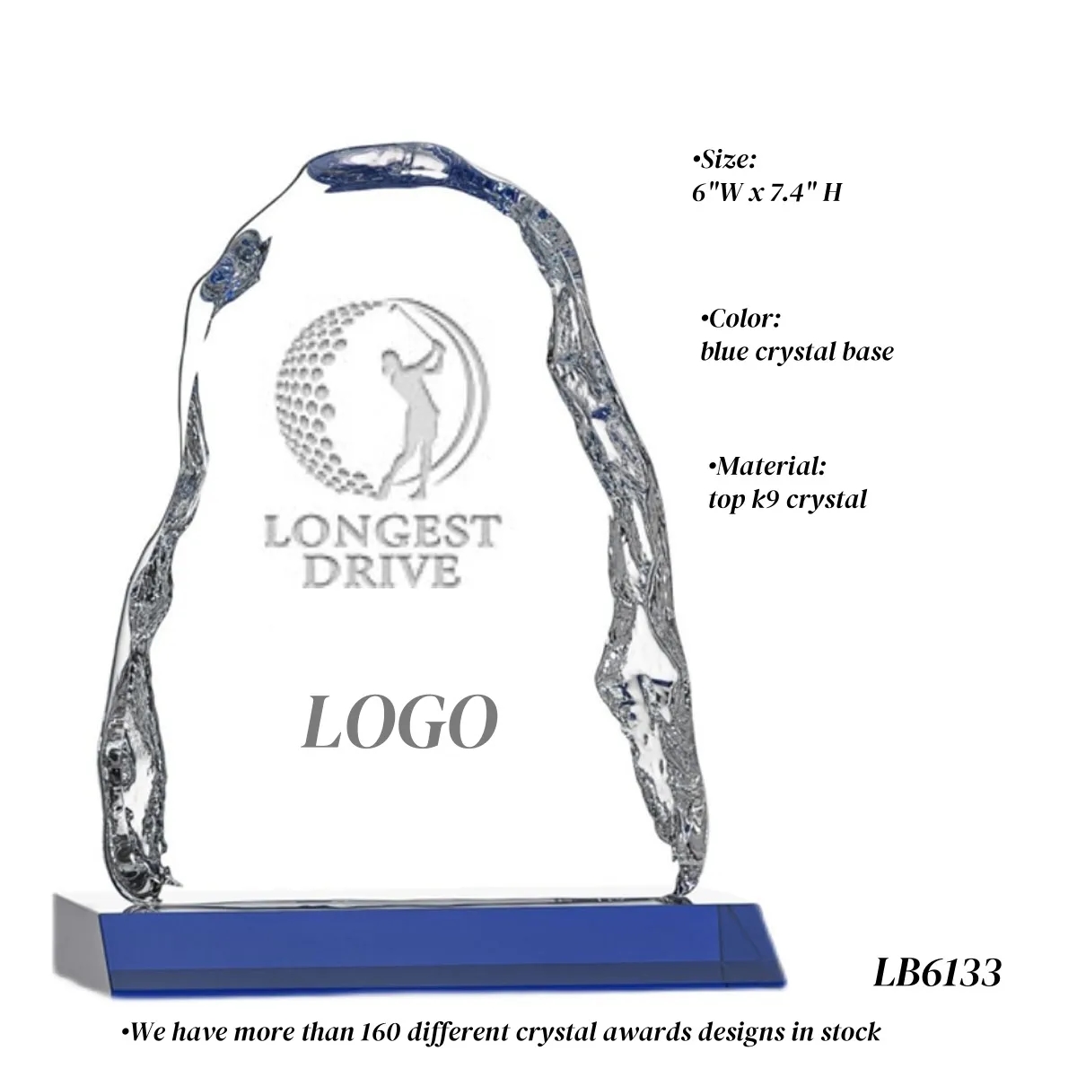 3D Crystal Iceberg Award Glass Trophy Supplier 4