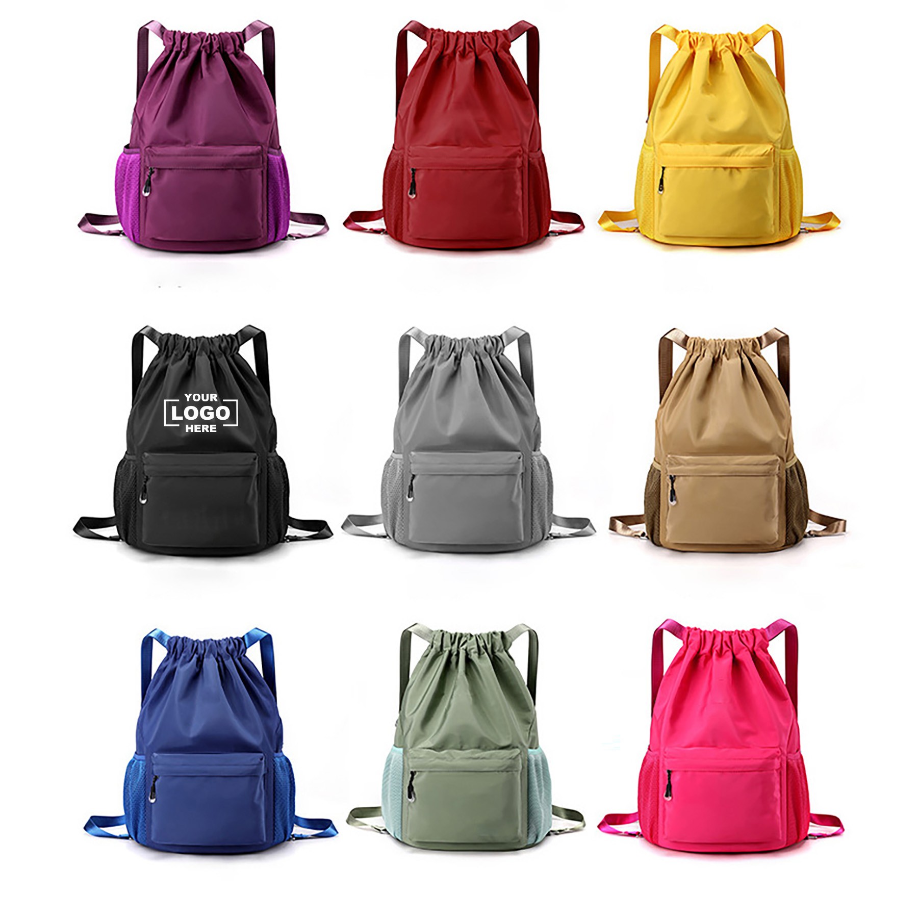 Waterproof Large Capacity Oxford Cloth Drawstring Bag ForBeach&Travel&College&Gym 1
