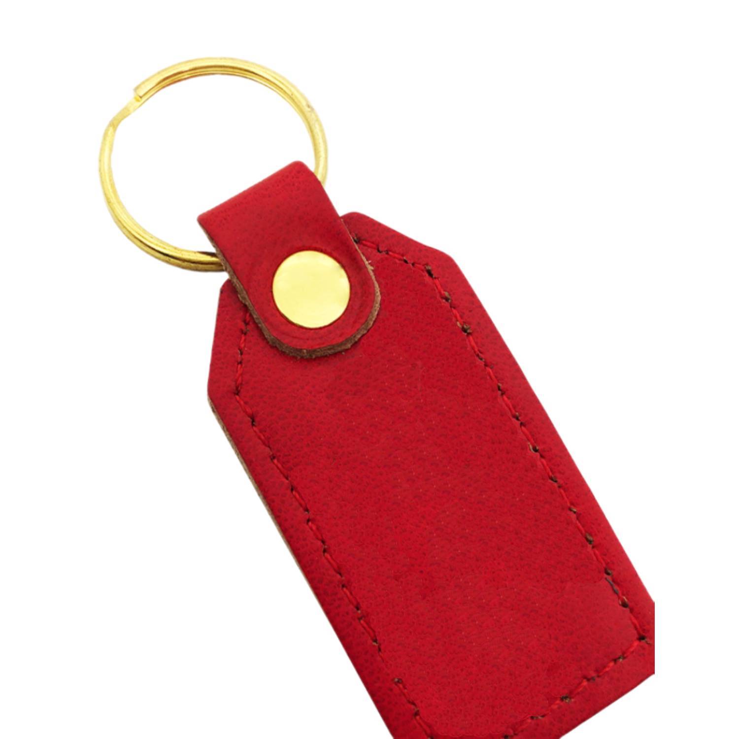 PU Leather Rectangular Keychain 5