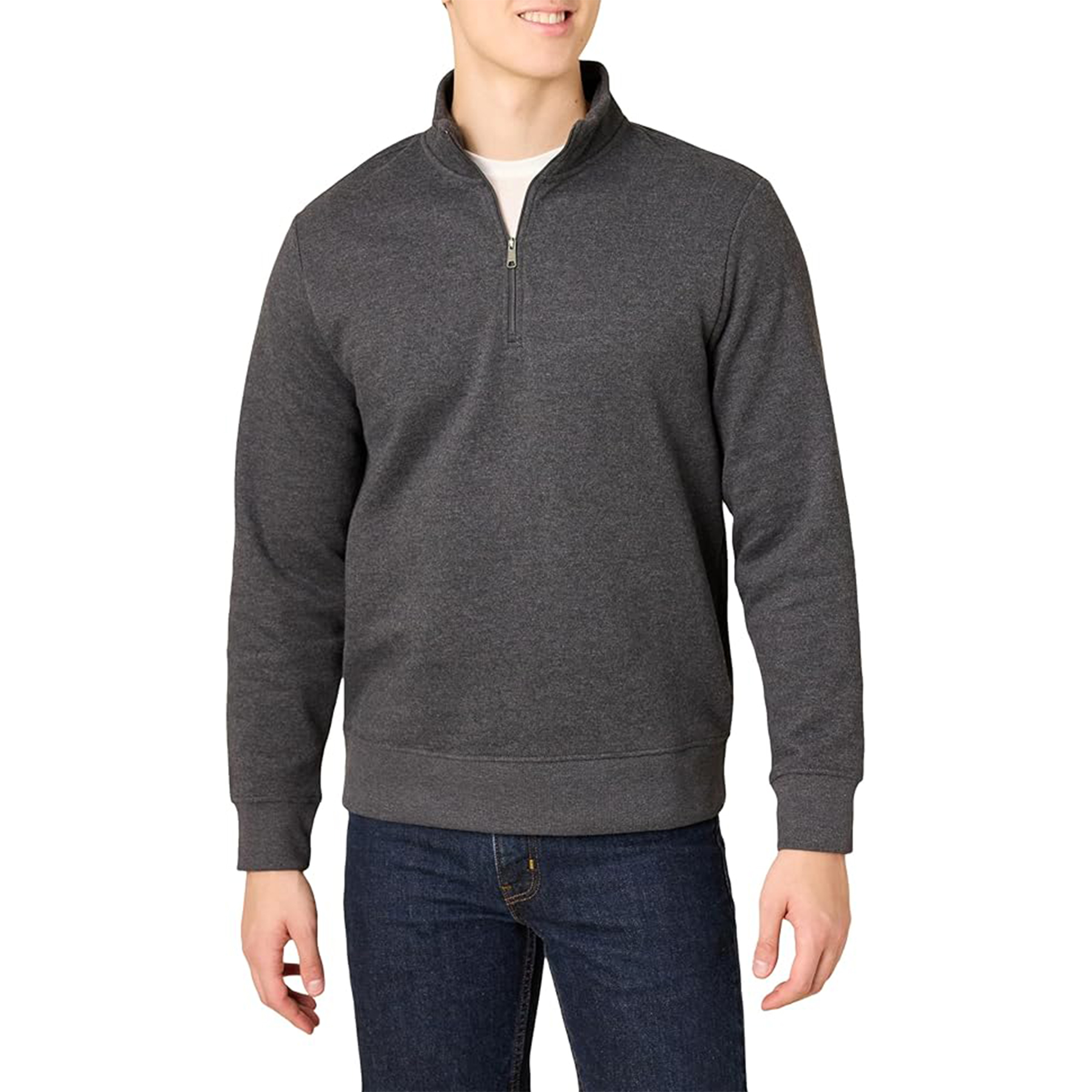 Men Quarter Zip Pullover Sweatshirt, custom hoodie or sweatshirt with logo imprint 15