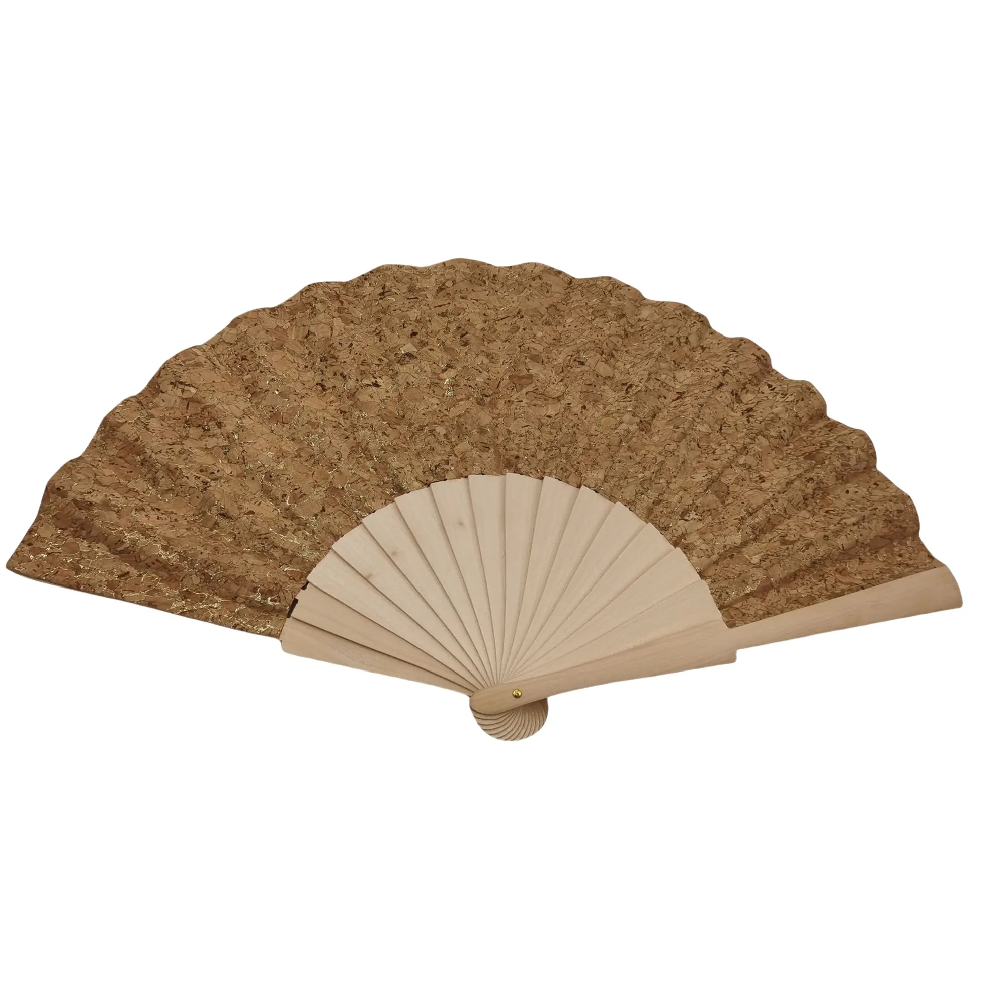 Wooden Cork Folding Hand Fan 13