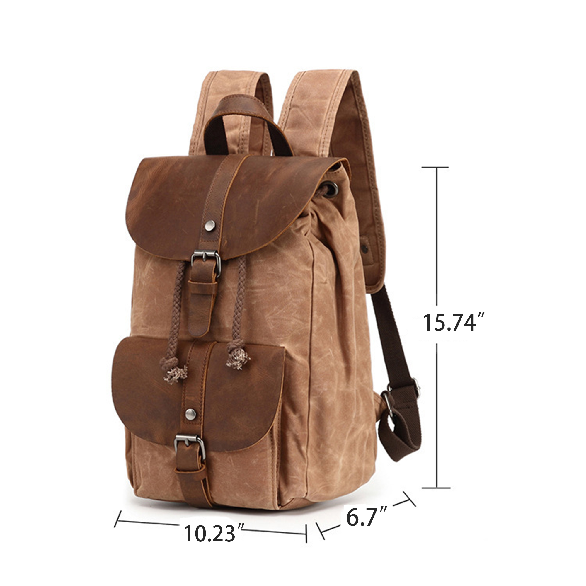 Cowhide Outdoor Men'S Waterproof Leisure Backpack 1