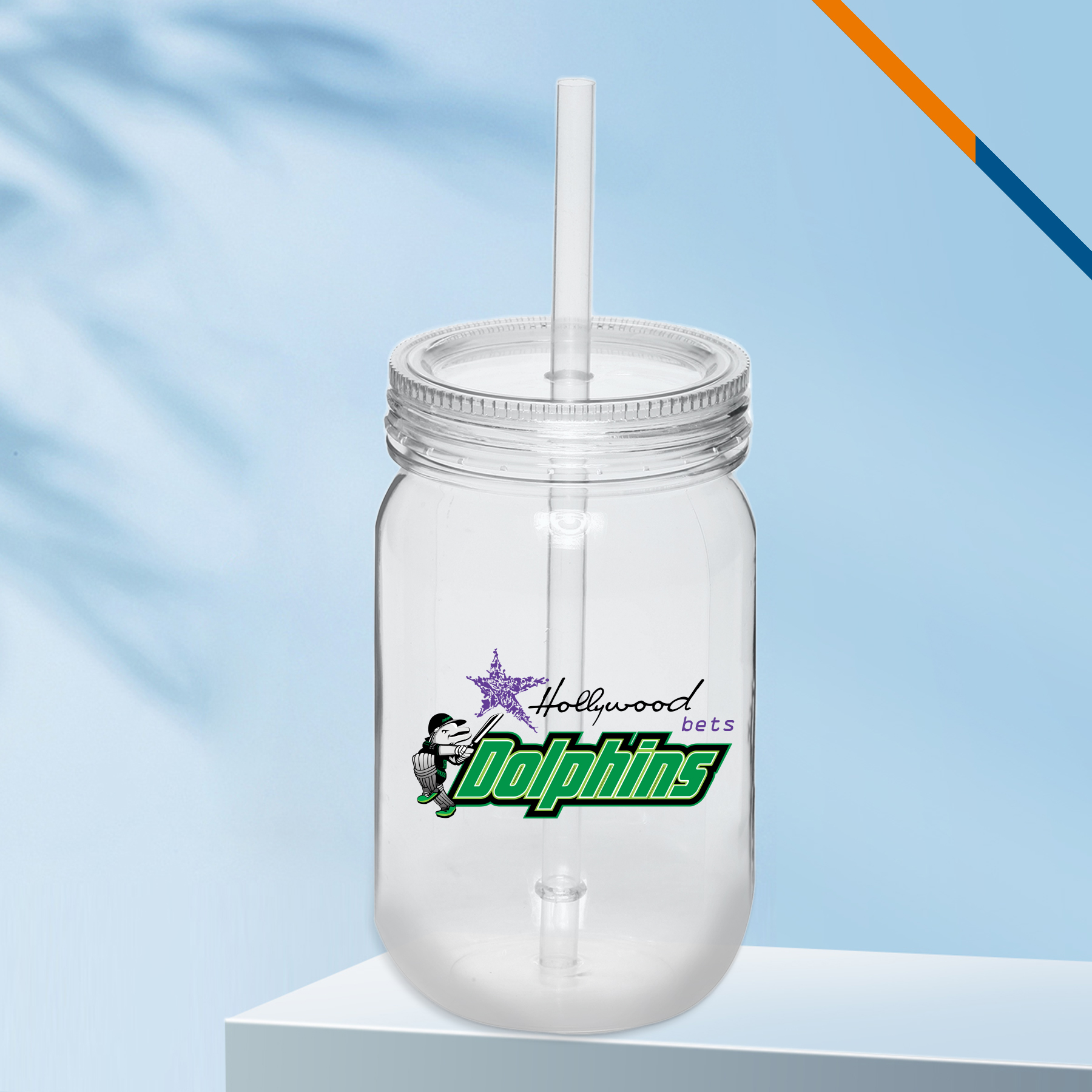 Omiber Plastic Mason Jar - 24 oz. 4