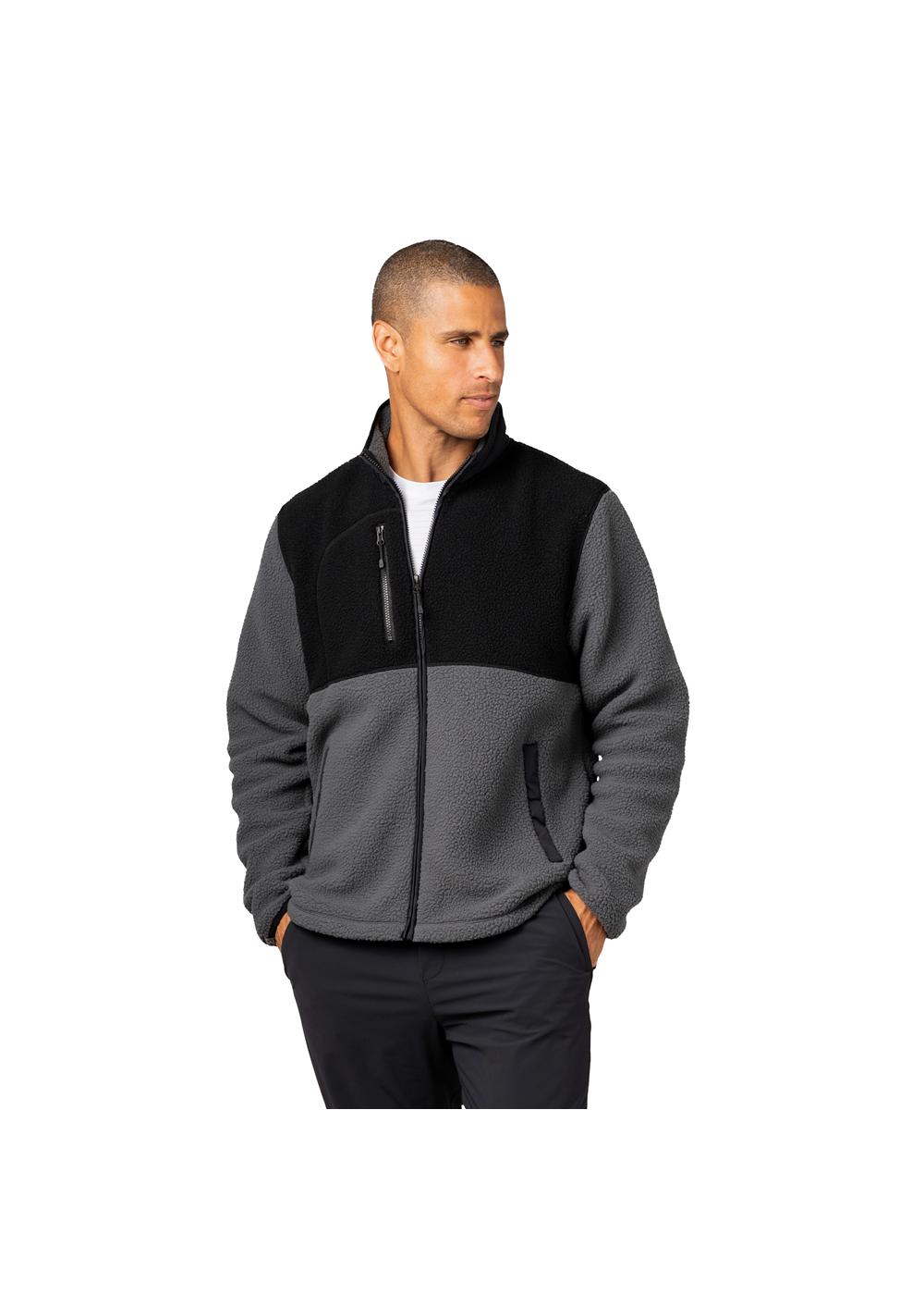 Storm Creek Men's Warm Up Colorblock Sherpa Fleece Jacket 14