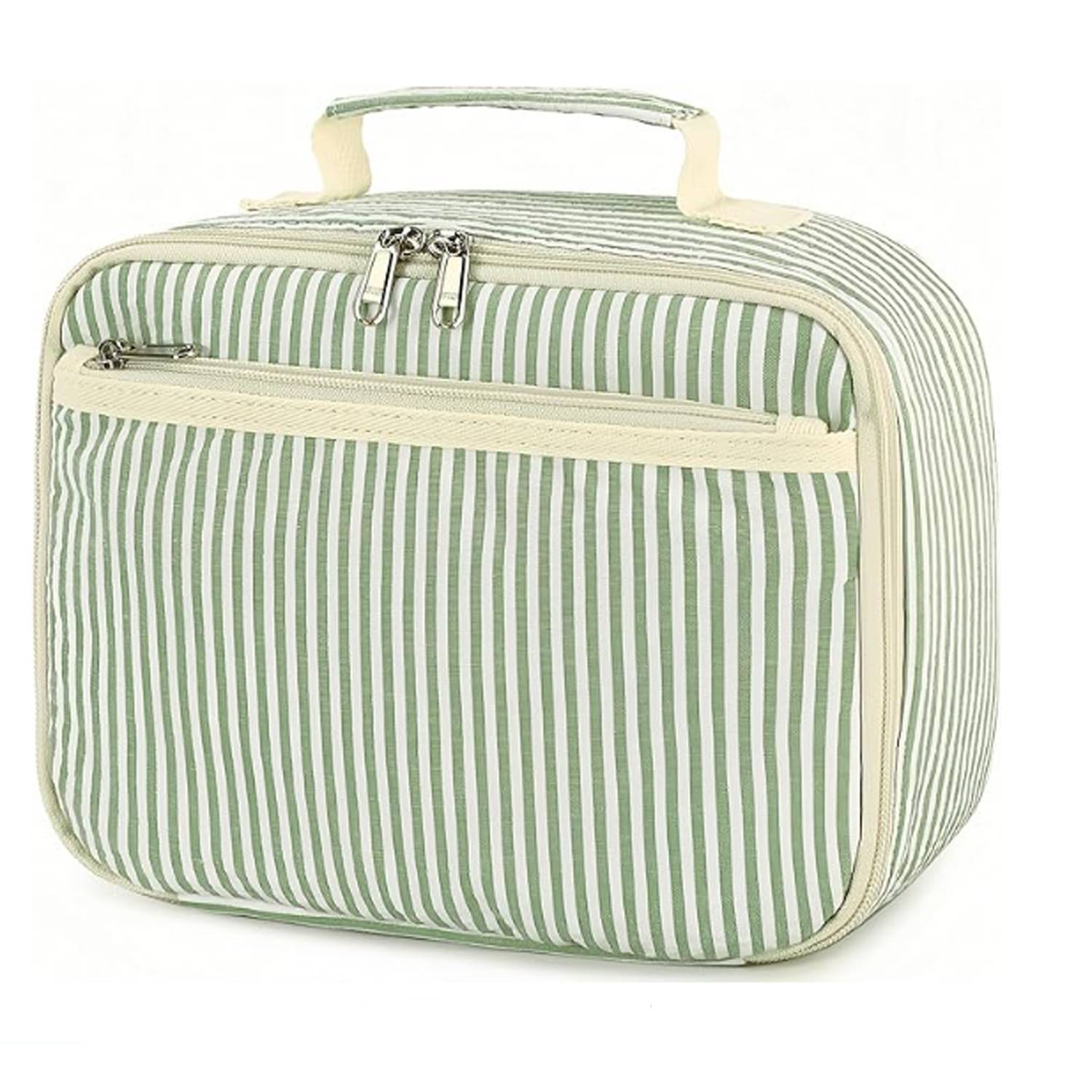 4.5L Oxford Insulated Cooler Lunch Tote Bag w/ Compartment 3