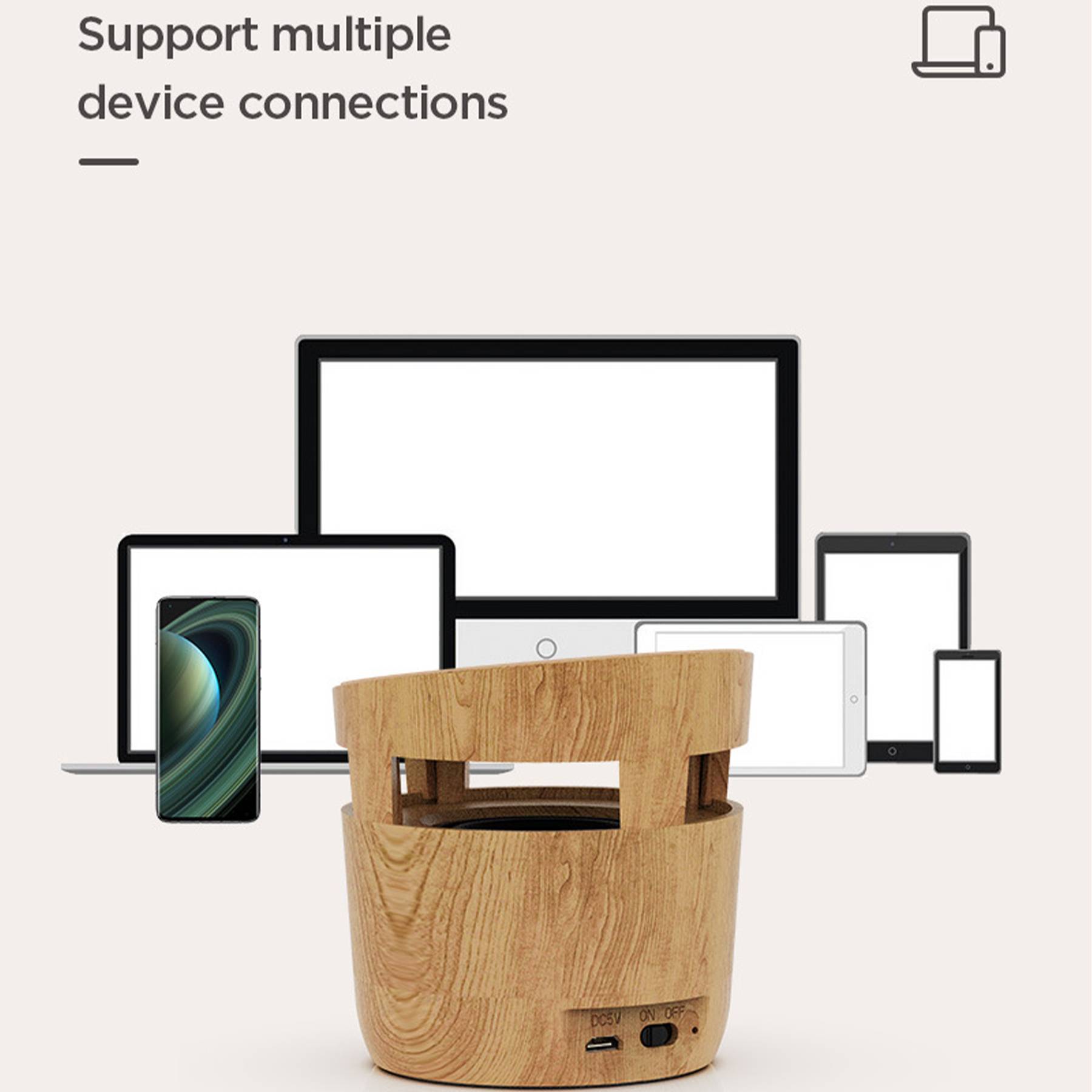Wood Bluetooth speaker with wireless charger and phone stand 7