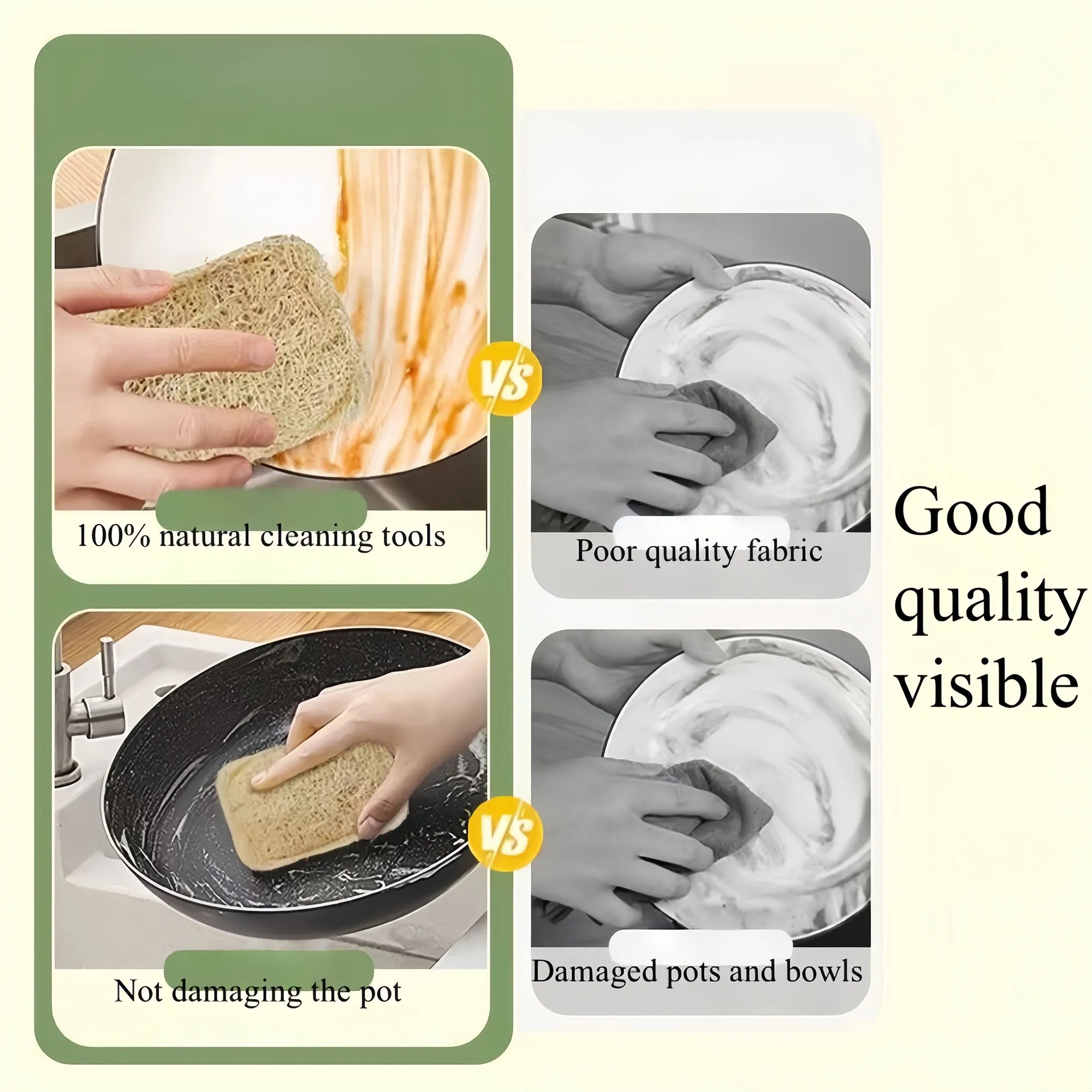 Natural Loofah Scrubber Eco Friendly Kitchen Sponge 1
