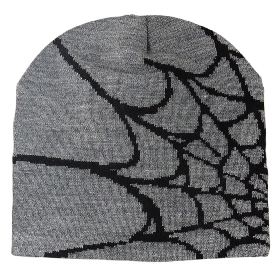 Spider Web Pattern Beanie with Custom Logo 16
