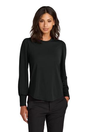 Mercer+Mettle Women's Stretch Jersey Long Sleeve Blouson Top MM1019 47