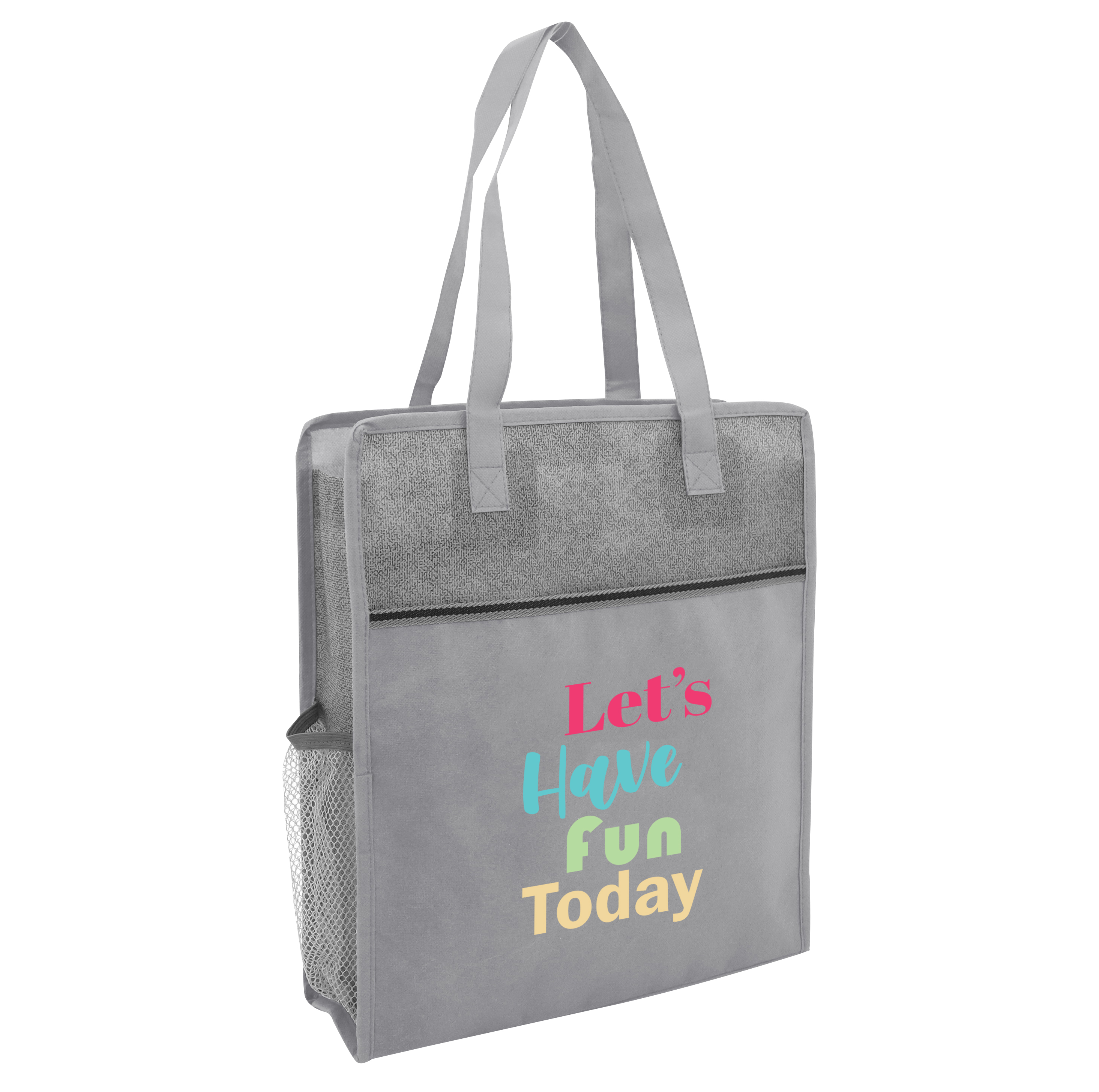 Color Basics Heathered Non-Woven Tote Bag 4