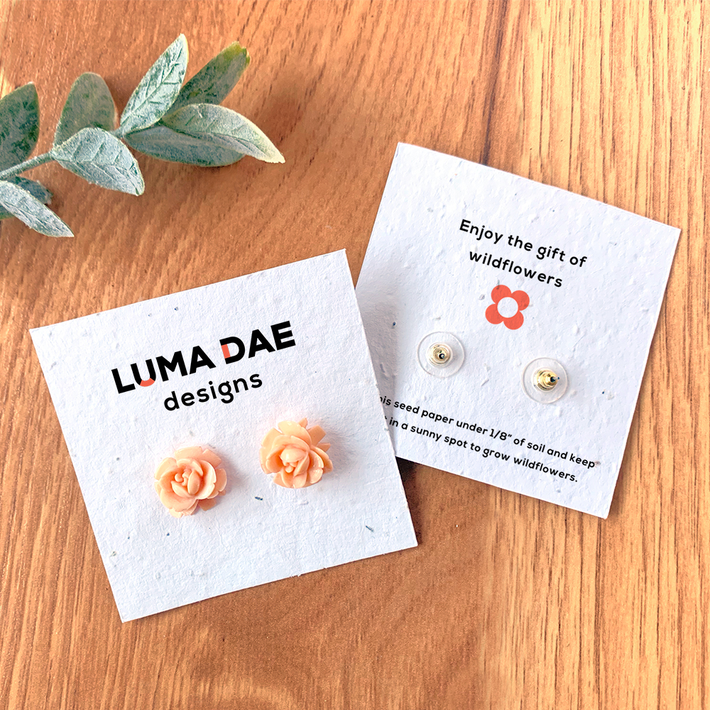 Double-Sided Seed Paper Earring Cards 8