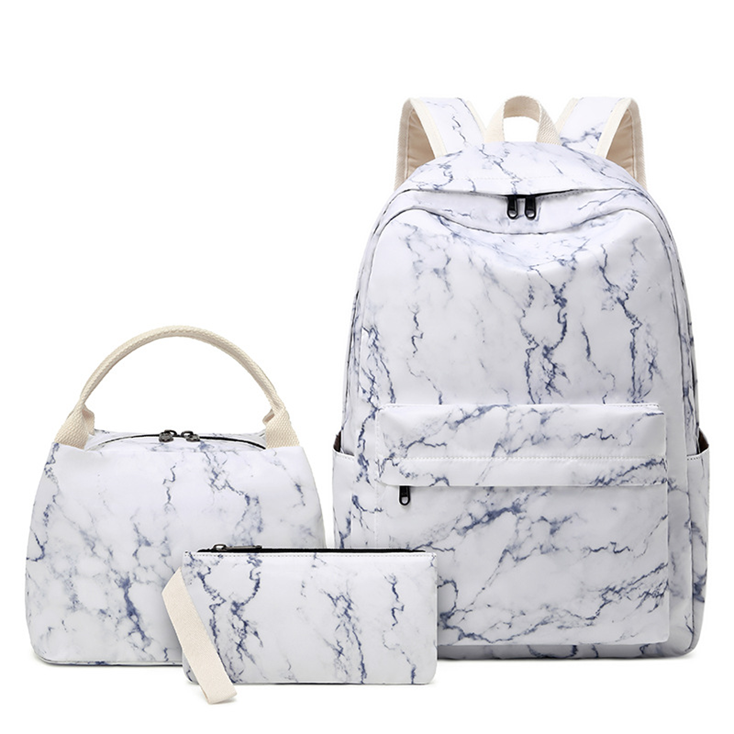 3 pcs Nylon Waterproof Backpack Set 5
