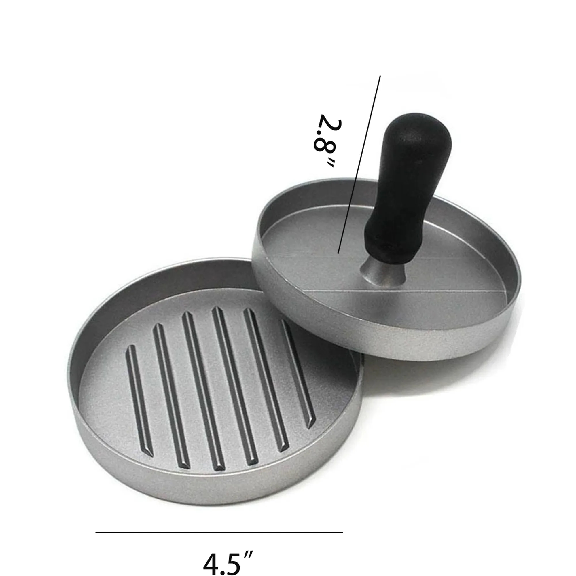 Round Aluminum Hamburger Press 2