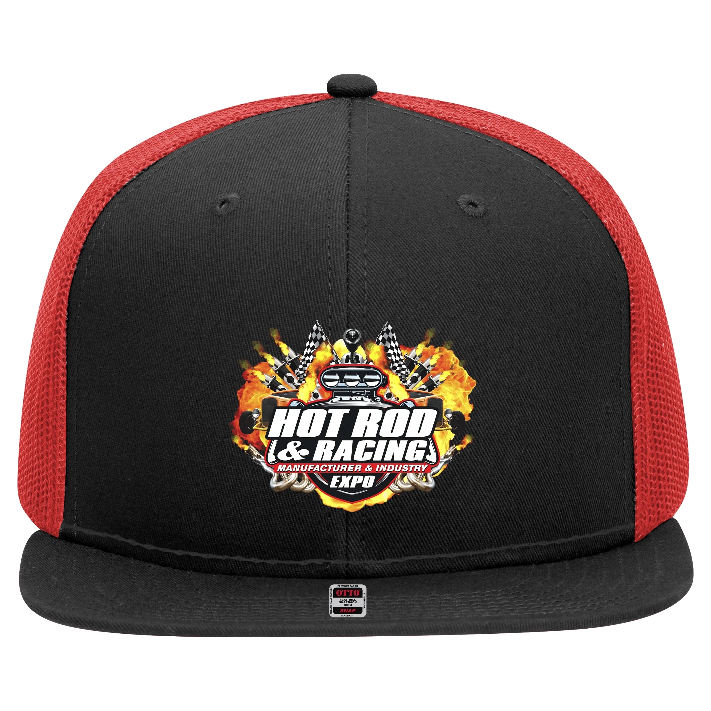 OTTO SNAP 6 PANEL MID PROFILE MESH BACK TRUCKER SNAPBACK HAT 22
